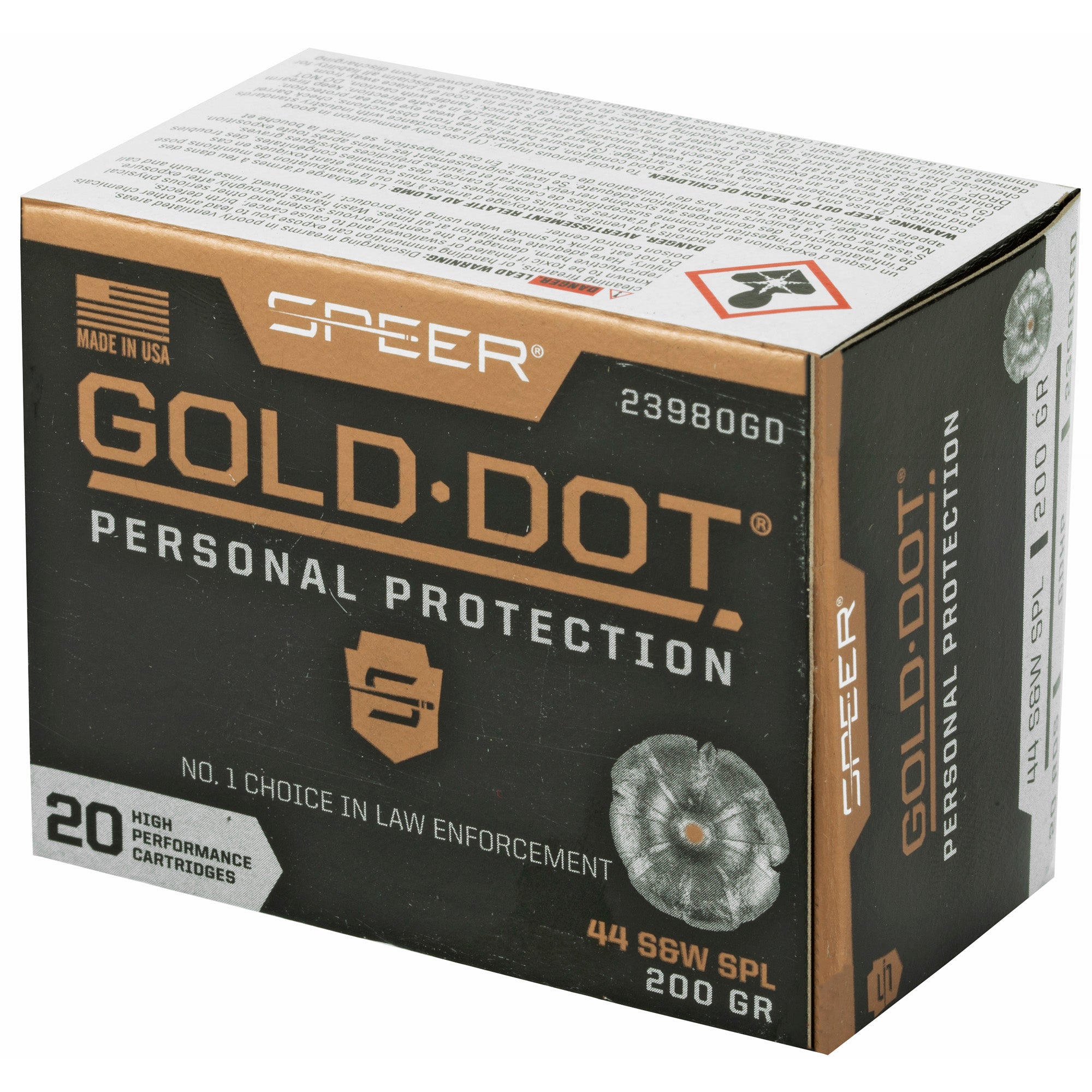 Spr Gold Dot 44spl 200gr Hp 20/200
