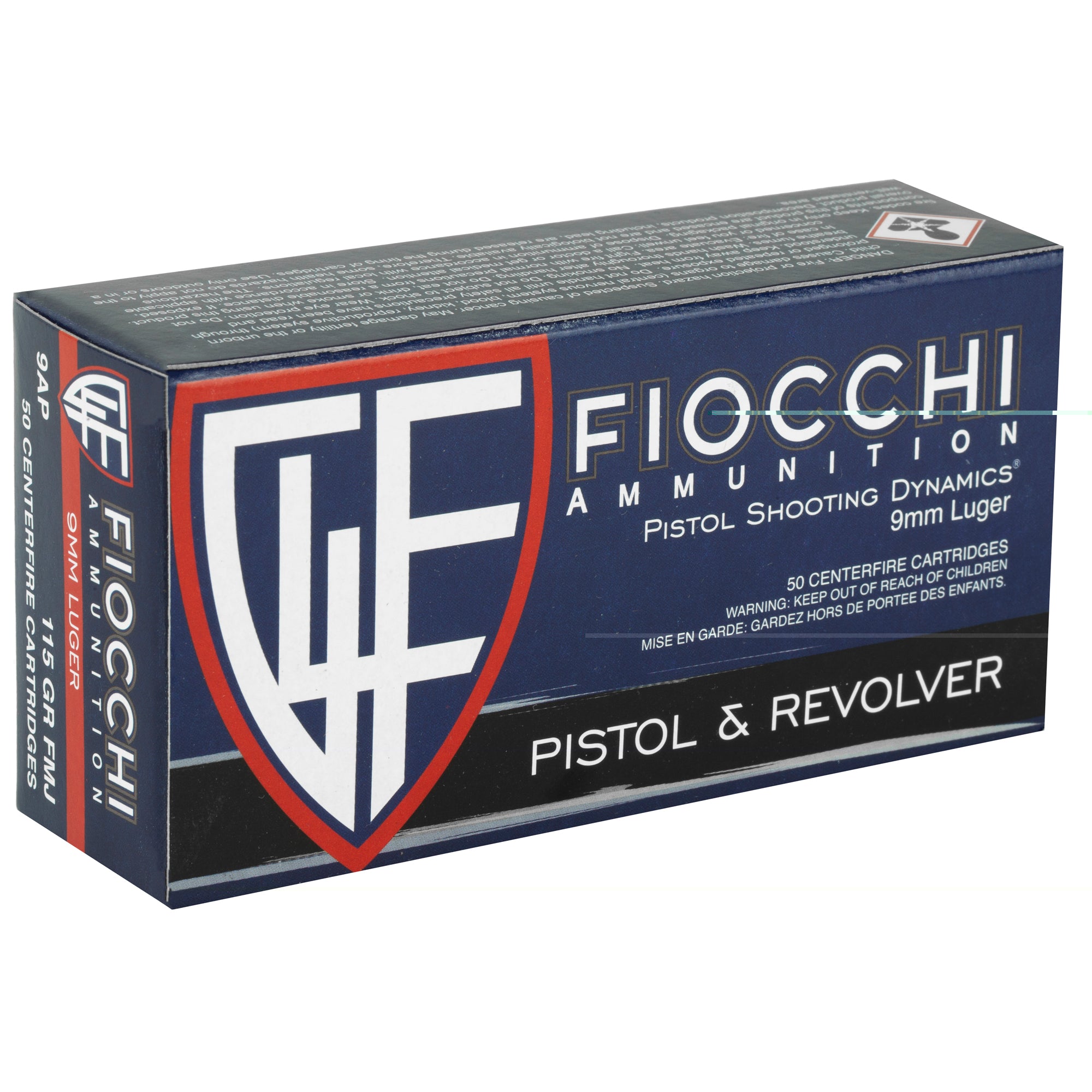 Fiocchi 9mm 115gr Fmj 50/1000