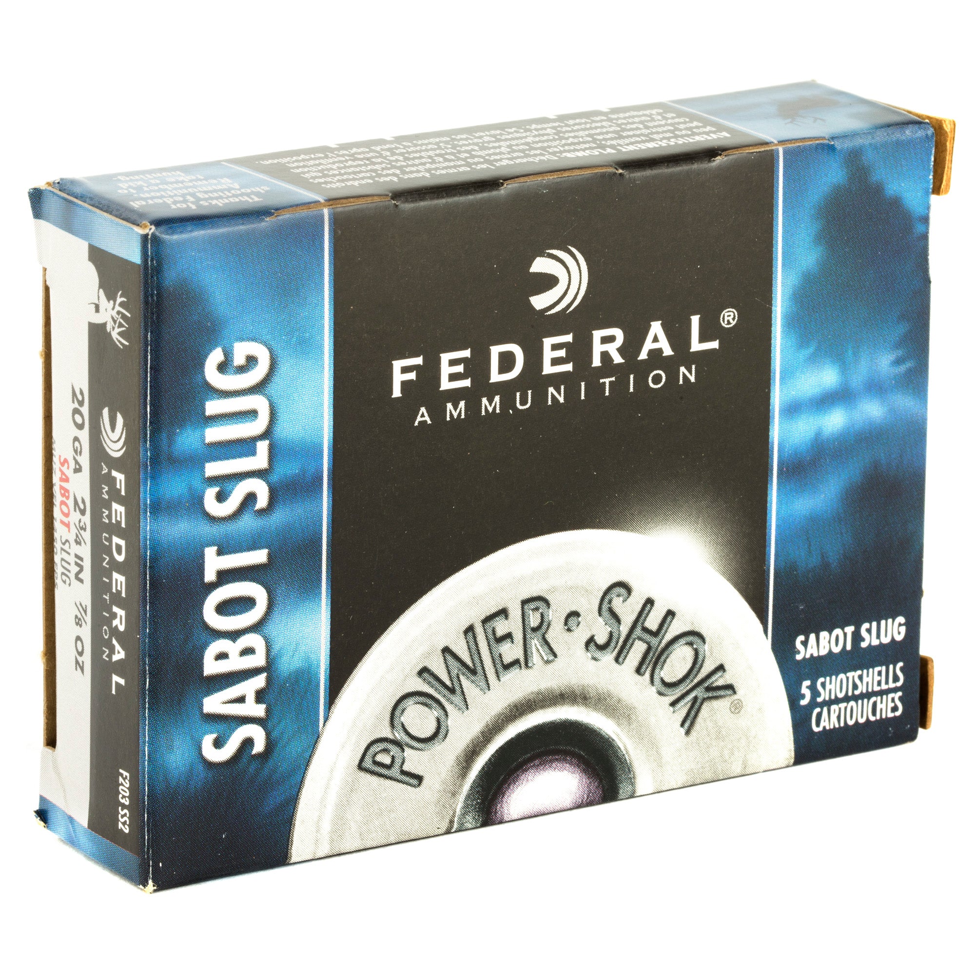 Fed Pwrshk 20ga 2.75 7/8oz Slg 5/250