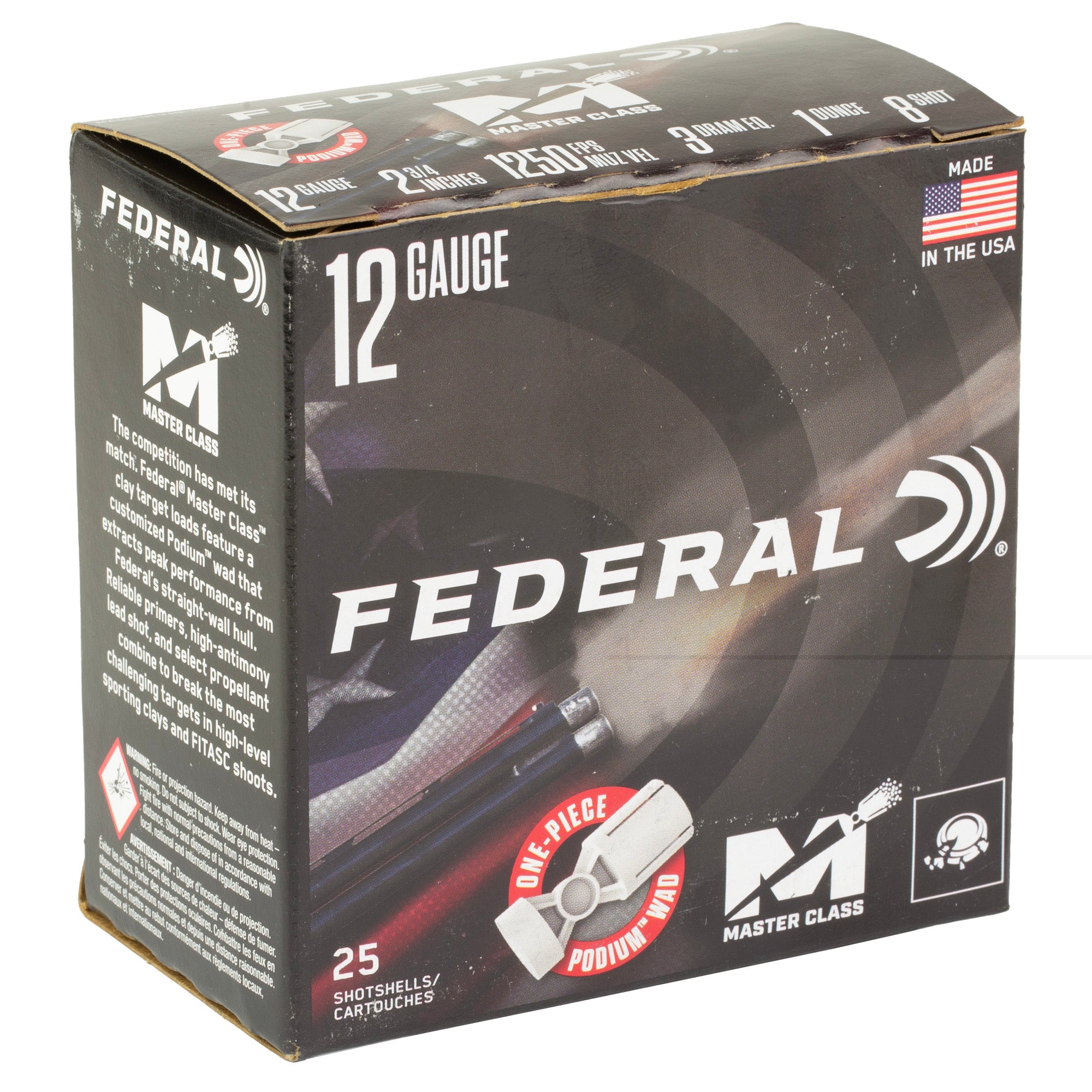 Fed Master Class 12ga 2.75" 1oz #8