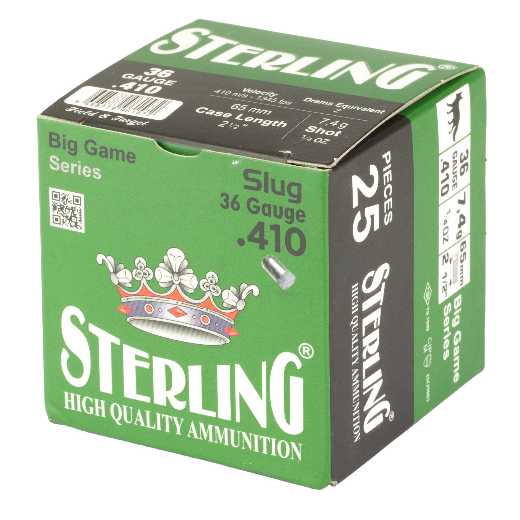 Sterling Big Game 410 Slug 25/500