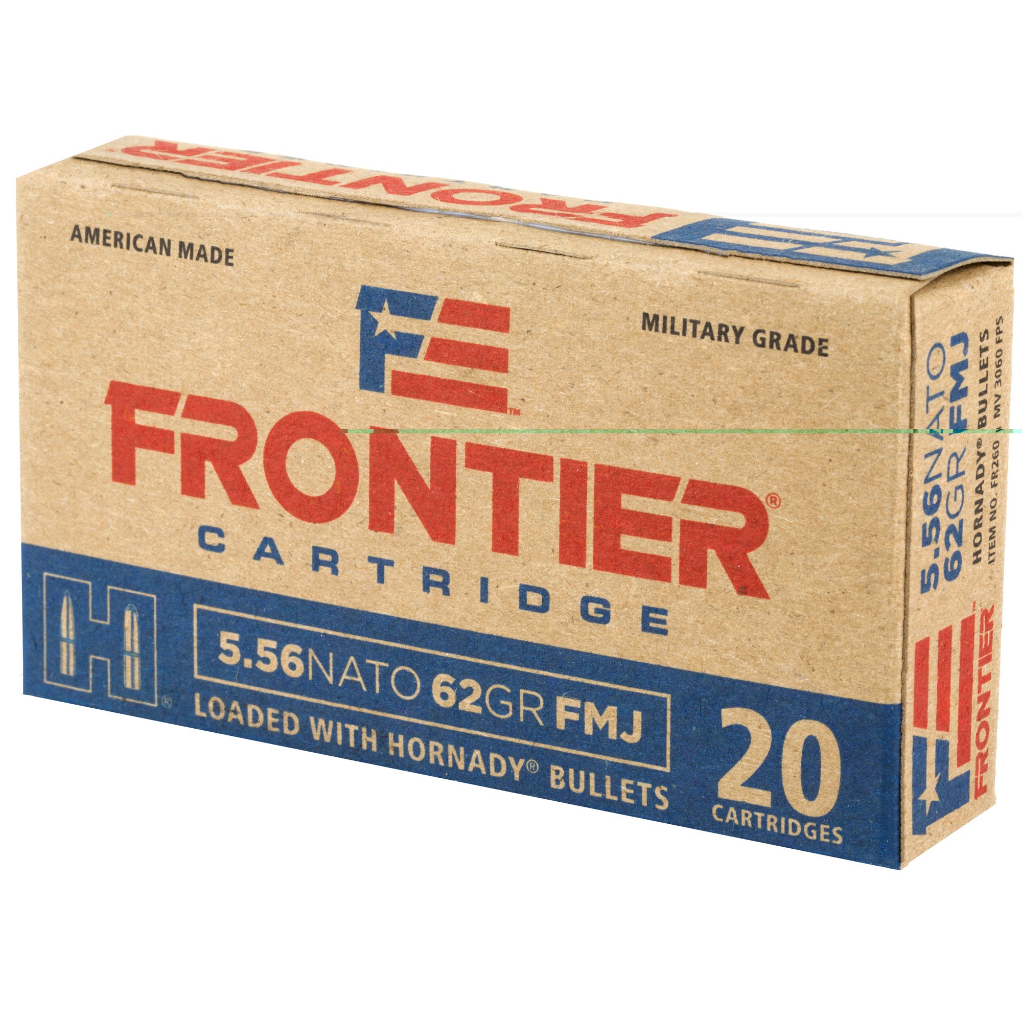 Frontier 556nato 62gr Fmj 20/500