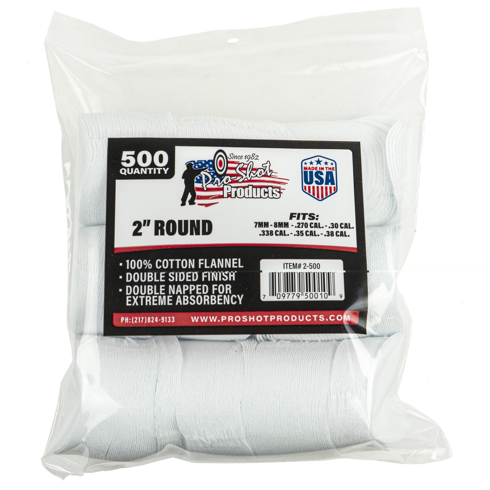 Pro-shot Patch .270-38cal Rnd 500 Ct