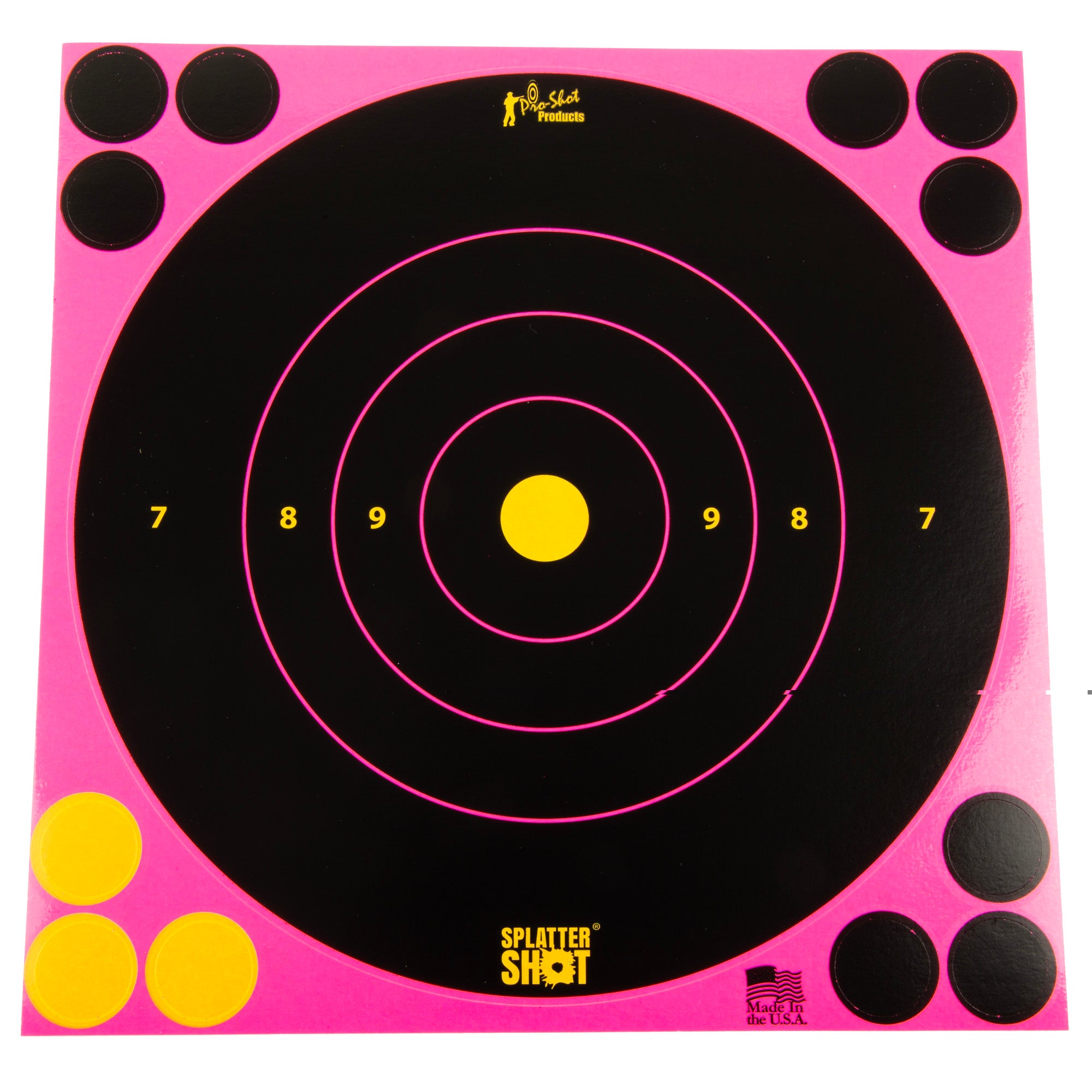 Pro-shot 8" Pink Bullseye 6pk