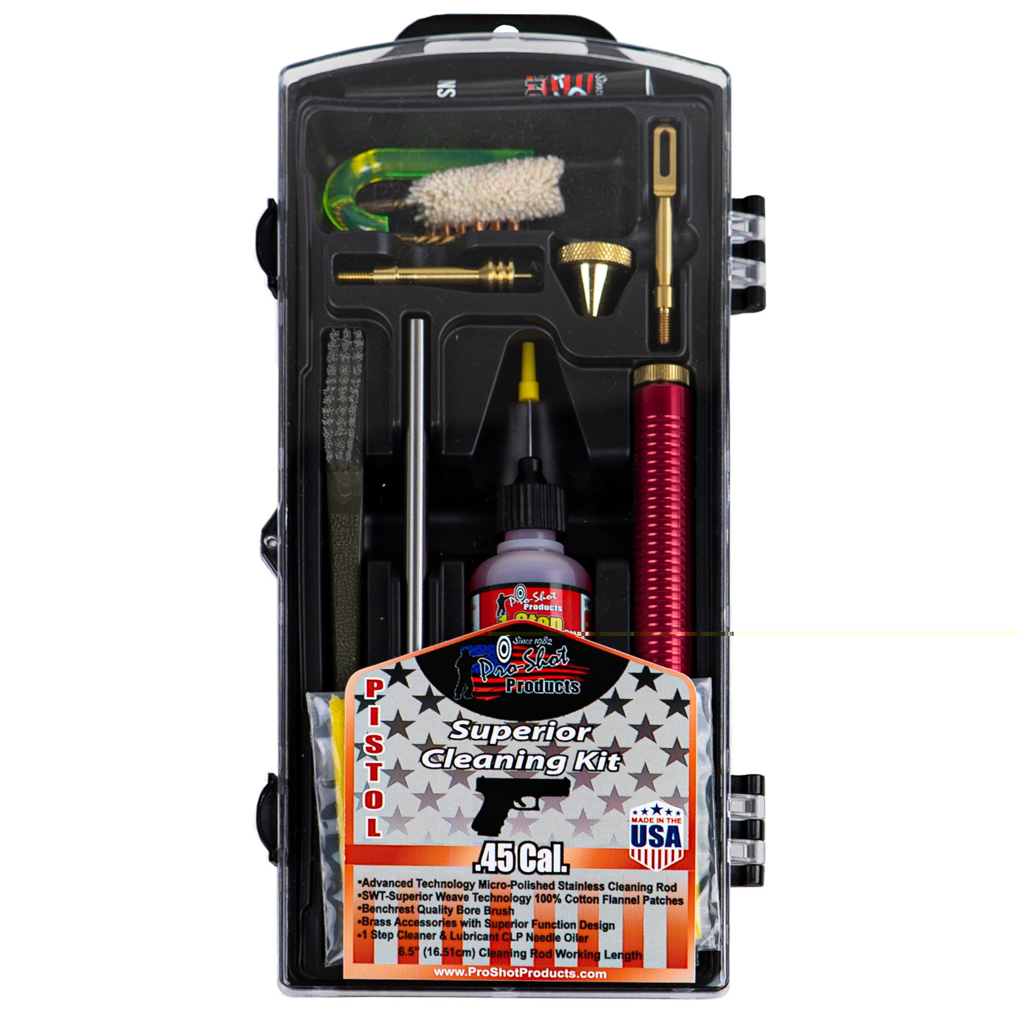 Pro-shot Pstl Clng Kit .45cal Box