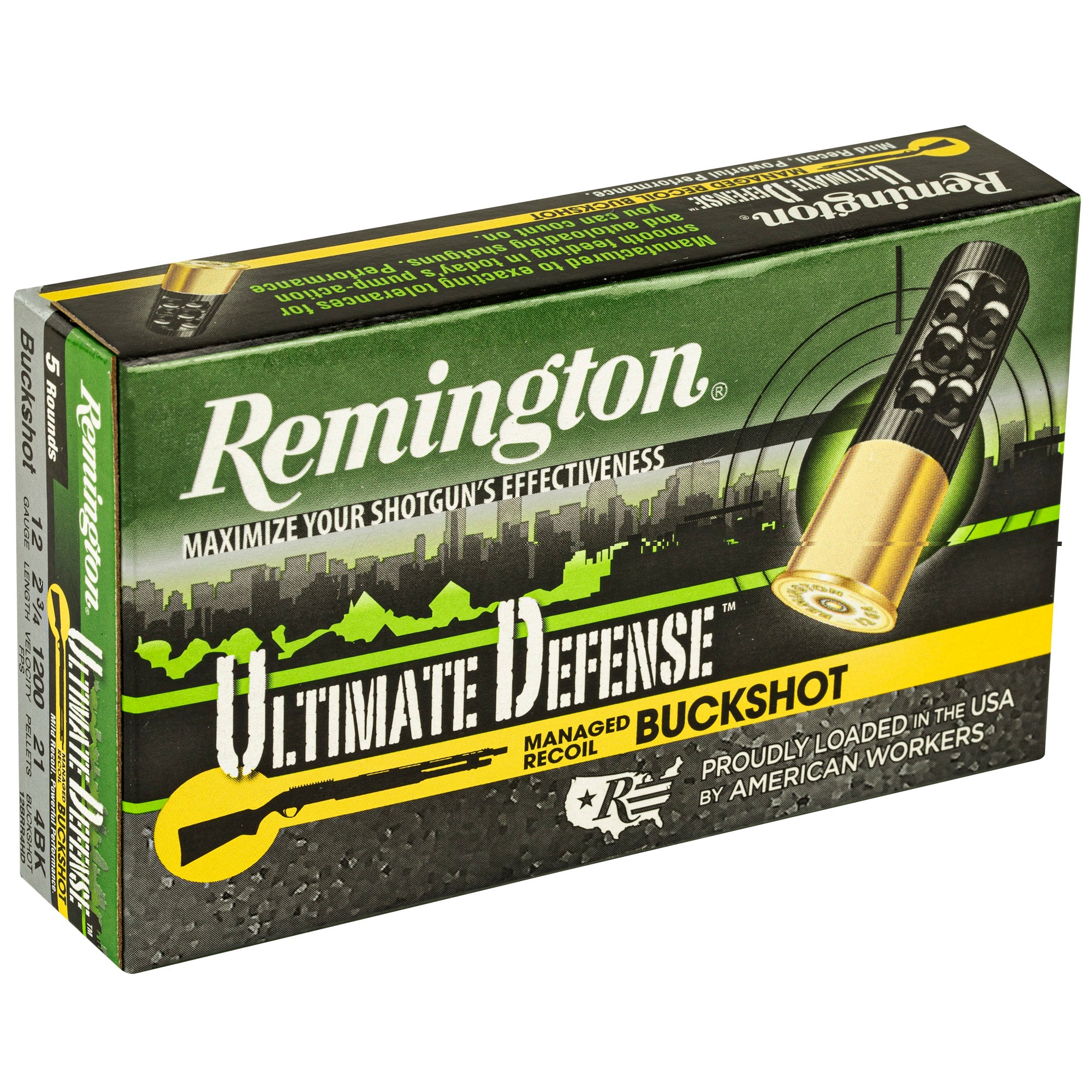 Rem Ult Def 12ga 2.75" 4 Buck 5/100