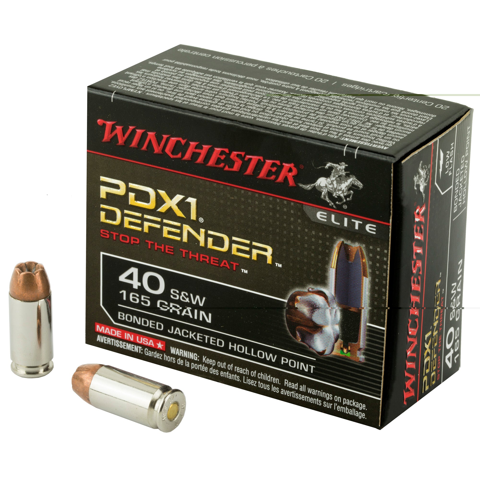 Win Defender 40sw 165gr Jhp 20/200