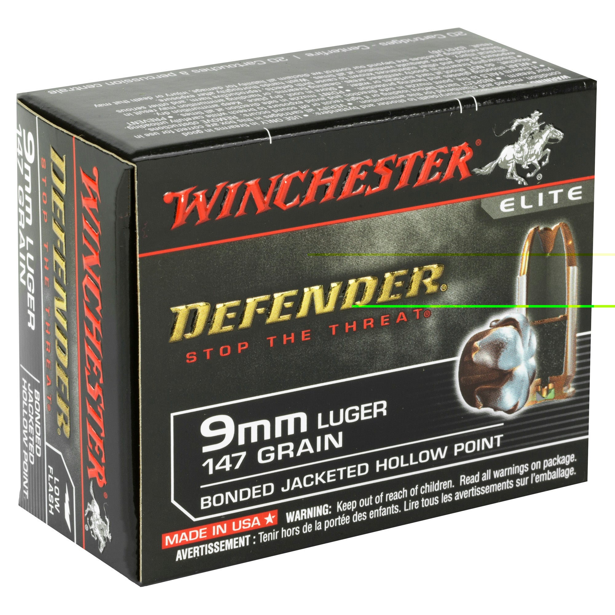 Win Defender 9mm 147gr Jhp 20/200