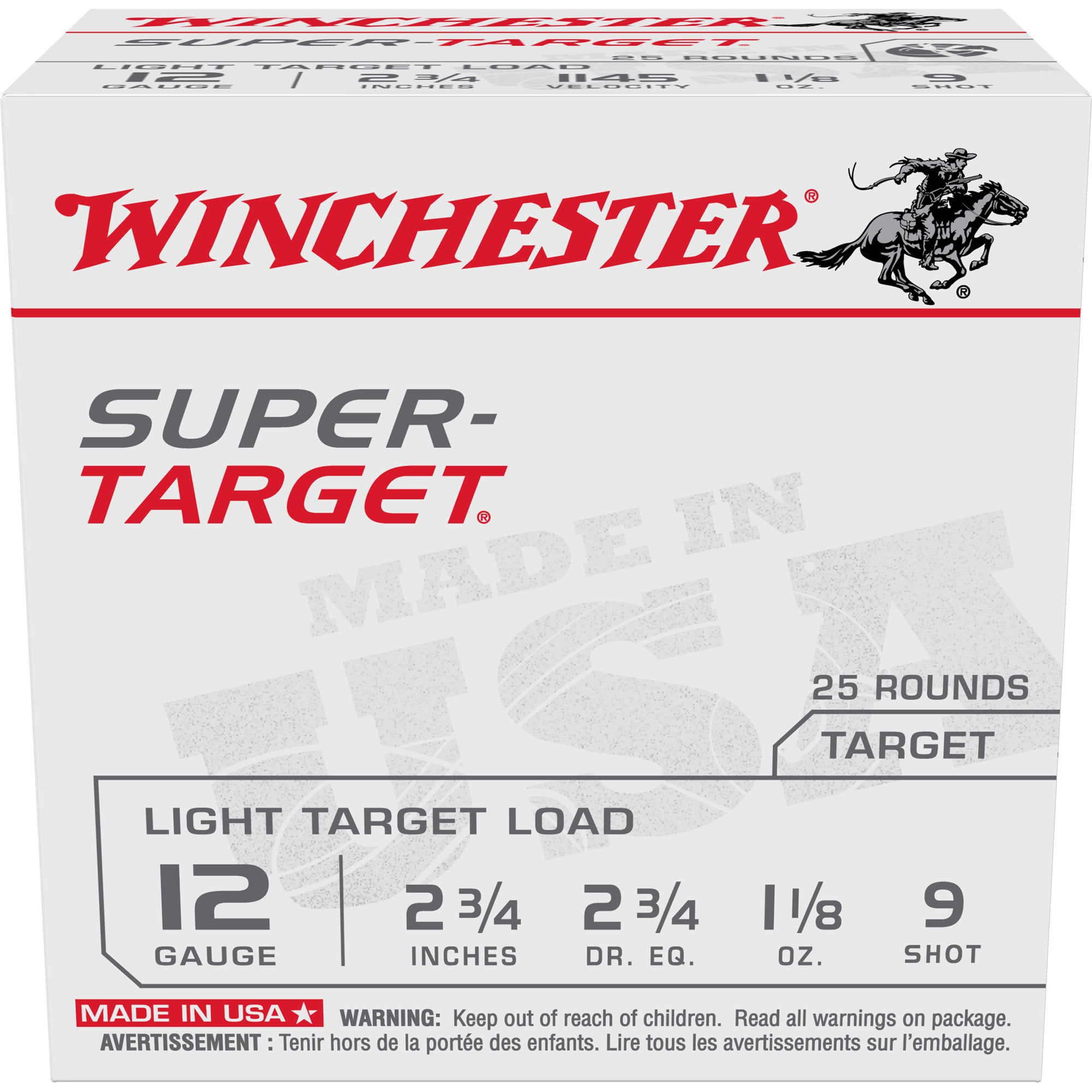 Win Supertarget 12ga 2.75" #9 25/250