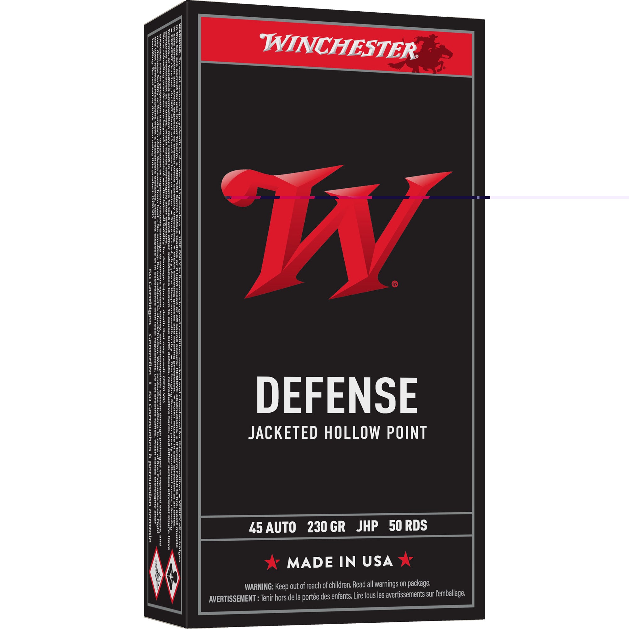 Win Usa 45acp 230gr Jhp 50/500