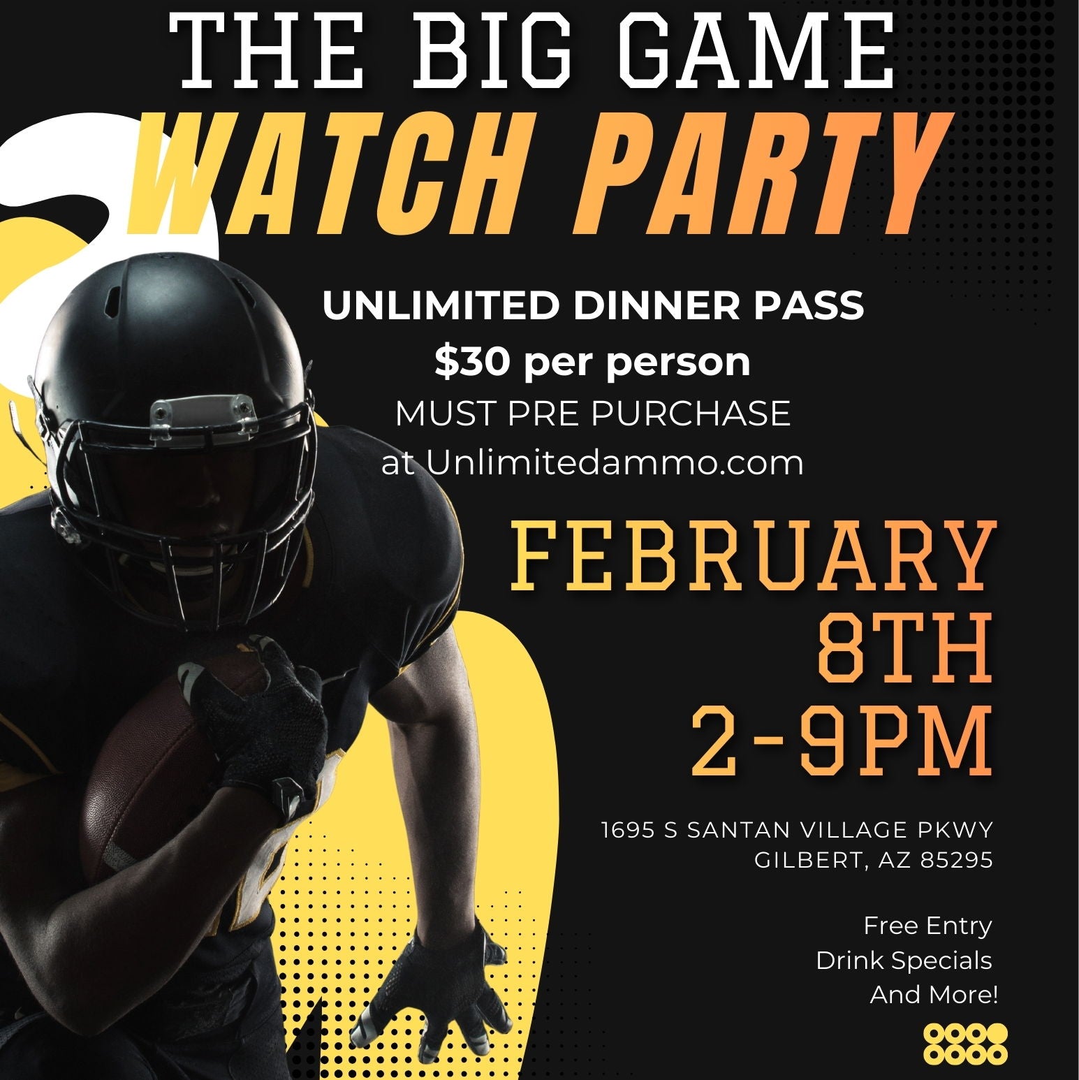 The Big Game Watch Party - 8 Feb 2026