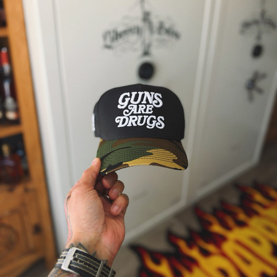 WHATTHEKICKS - GUNS ARE DRUGS / PURPLE DENIM / DARK CHEETAH