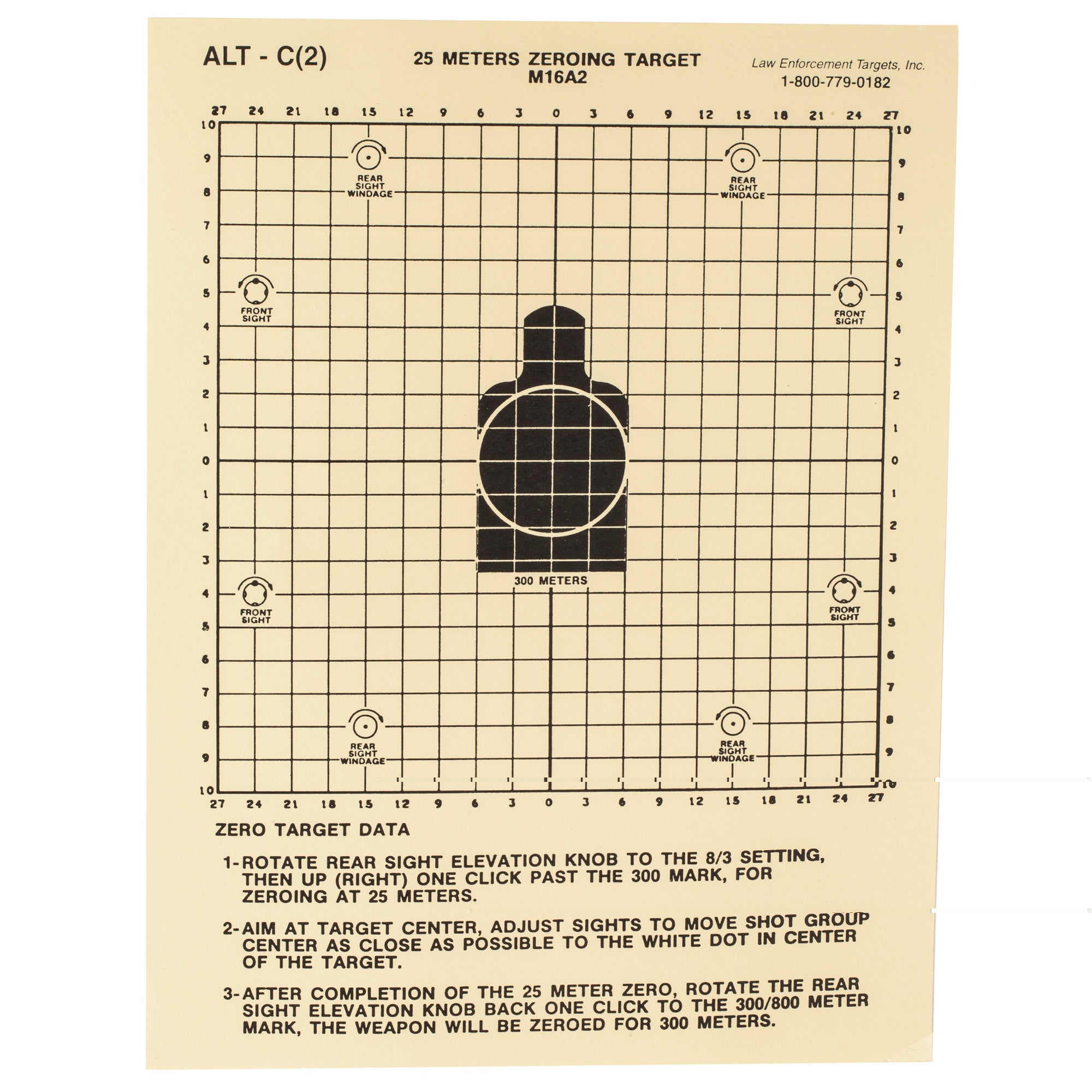 Action Tgt 25 Meters Dod M16a2 100pk