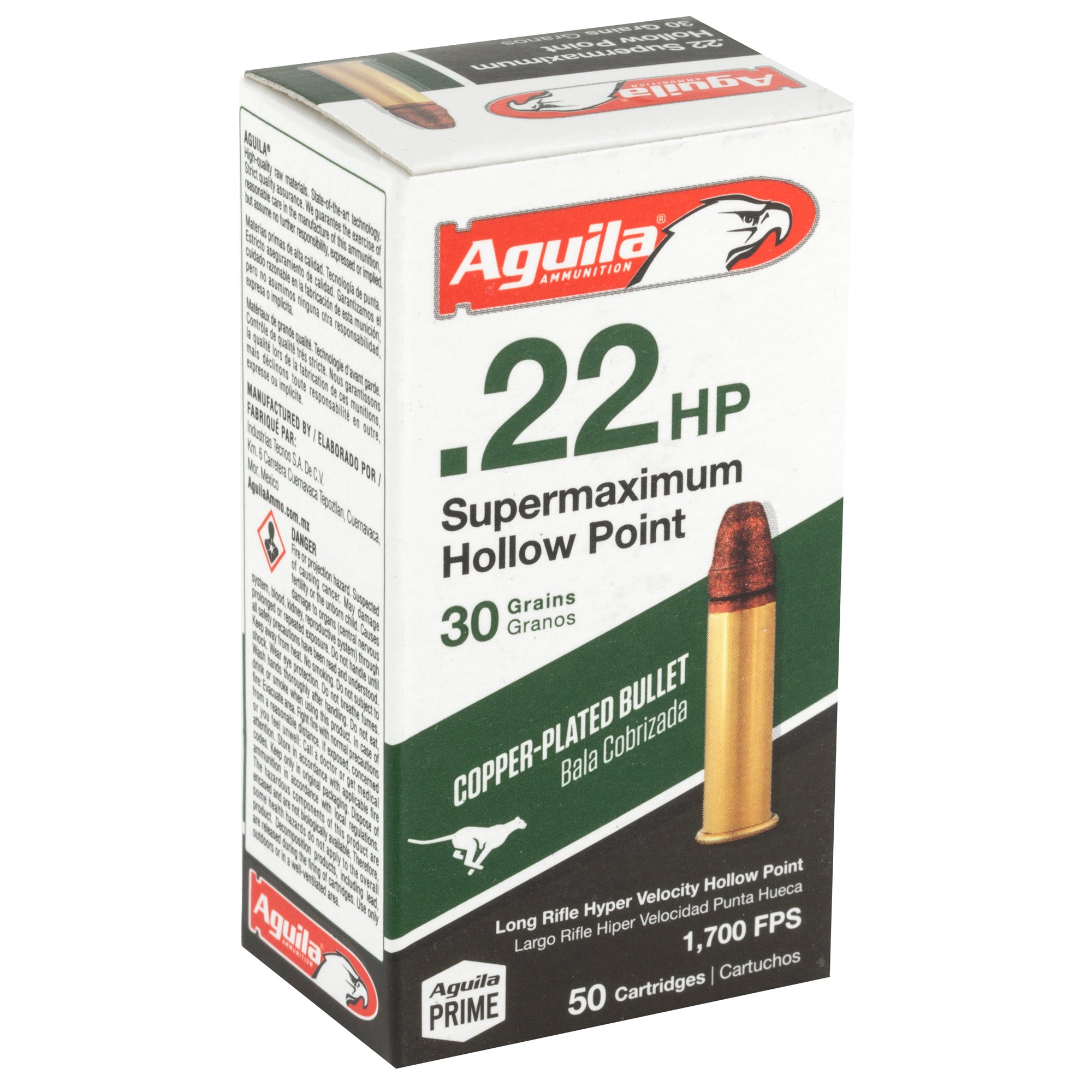 Aguila 22lr Supr Max 30gr Hp 50/1000