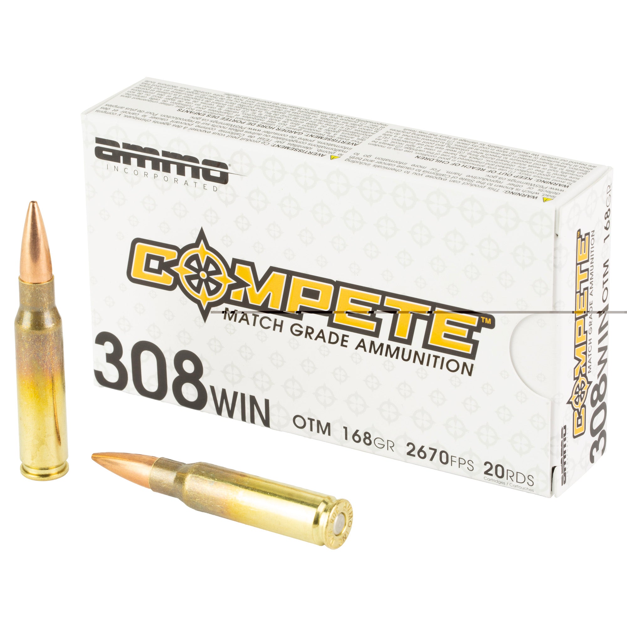 Ammo Inc 308win 168gr Otm 20/200