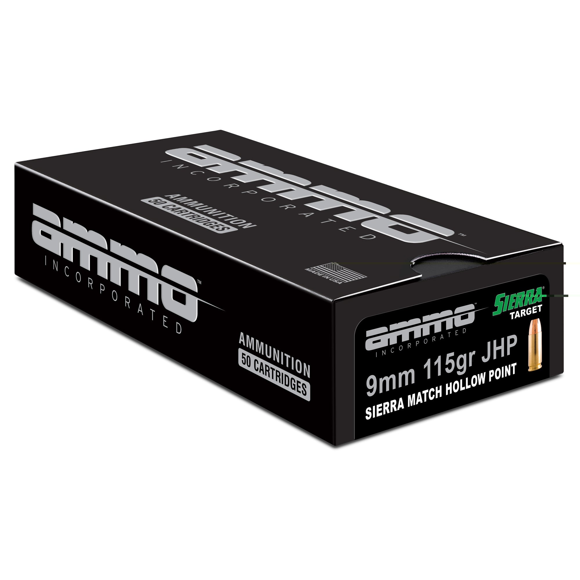 Ammo Inc Match 9mm 115gr Jhp 50/1000