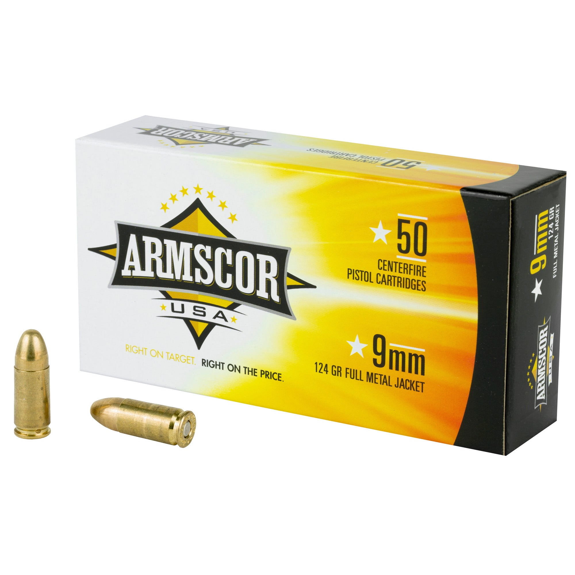 Armscor 9mm 124gr Fmj 50/1000