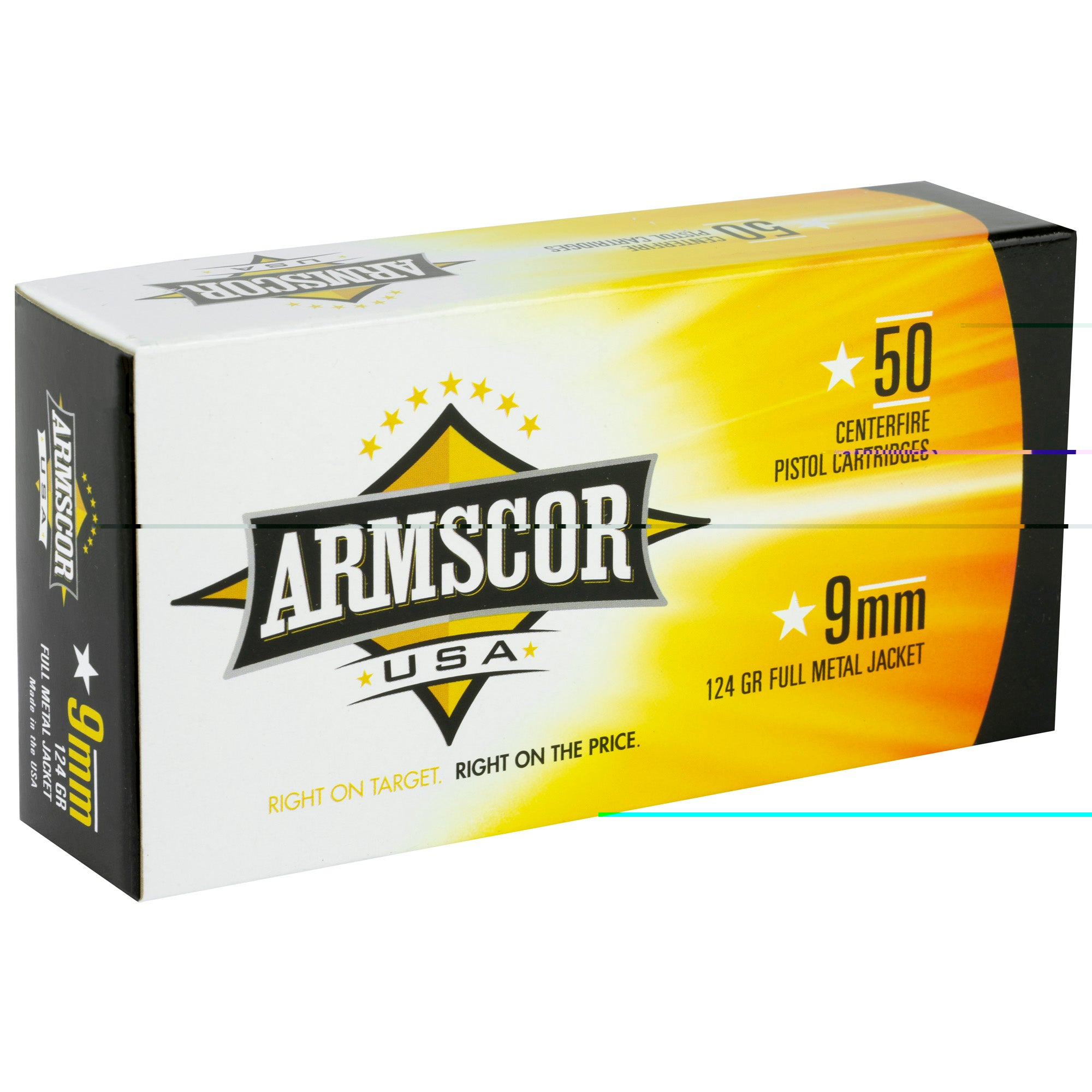 Armscor 9mm 124gr Fmj 50/1000