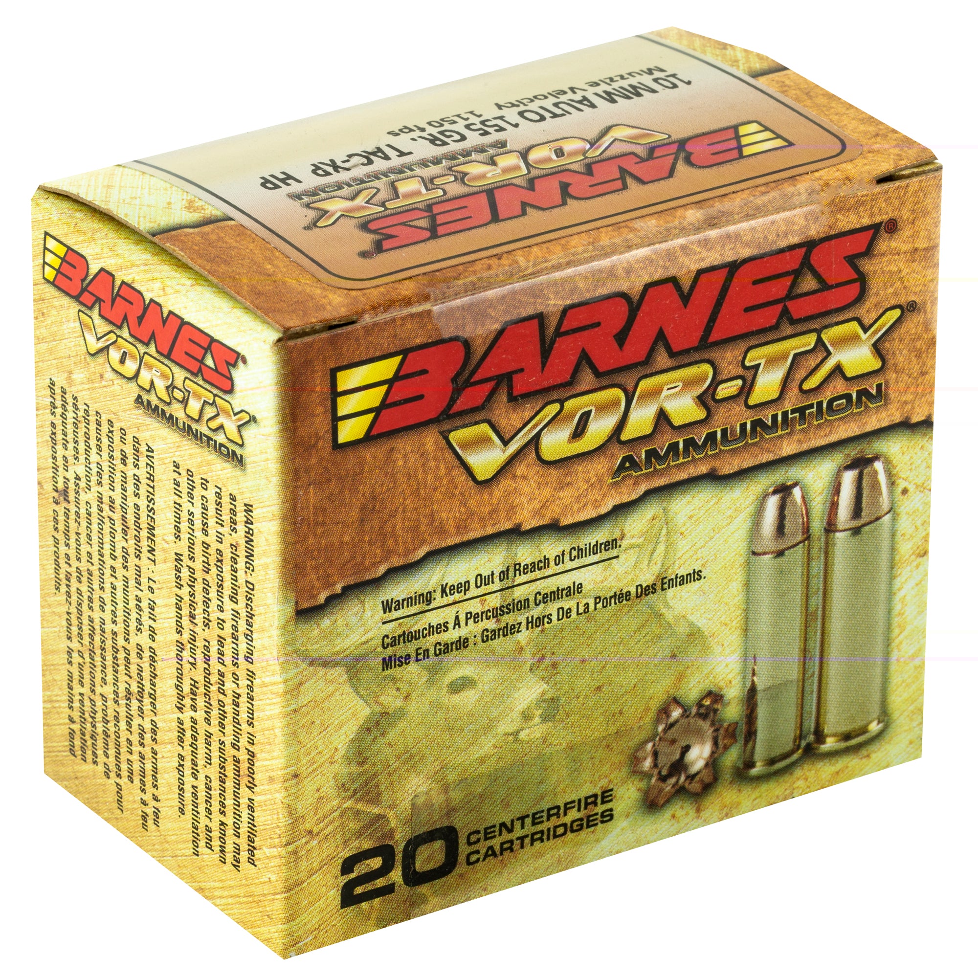 Barnes Vor-tx 10mm 155gr Xpb 20/200