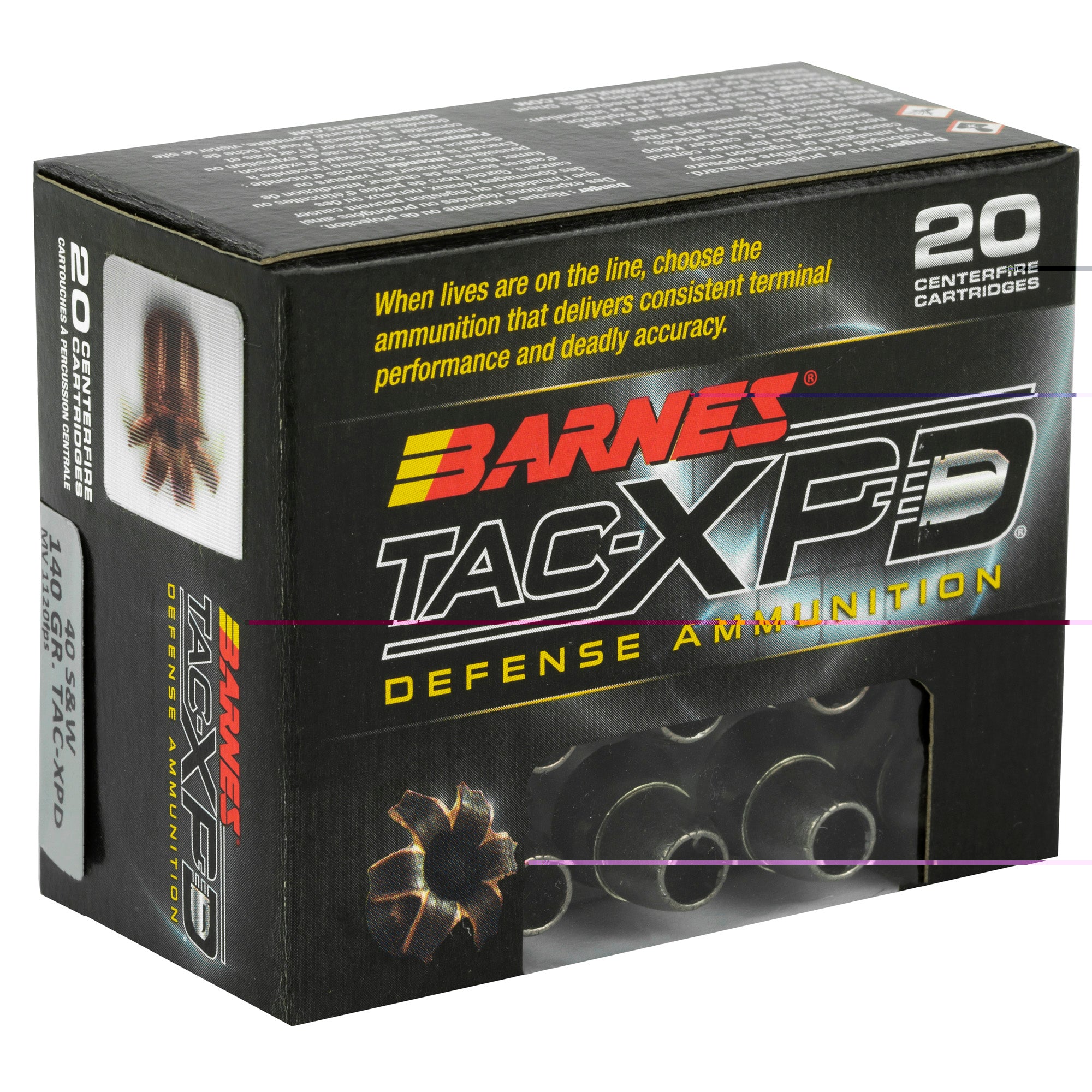 Barnes Tac-xpd 40sw 140gr Hp 20/200