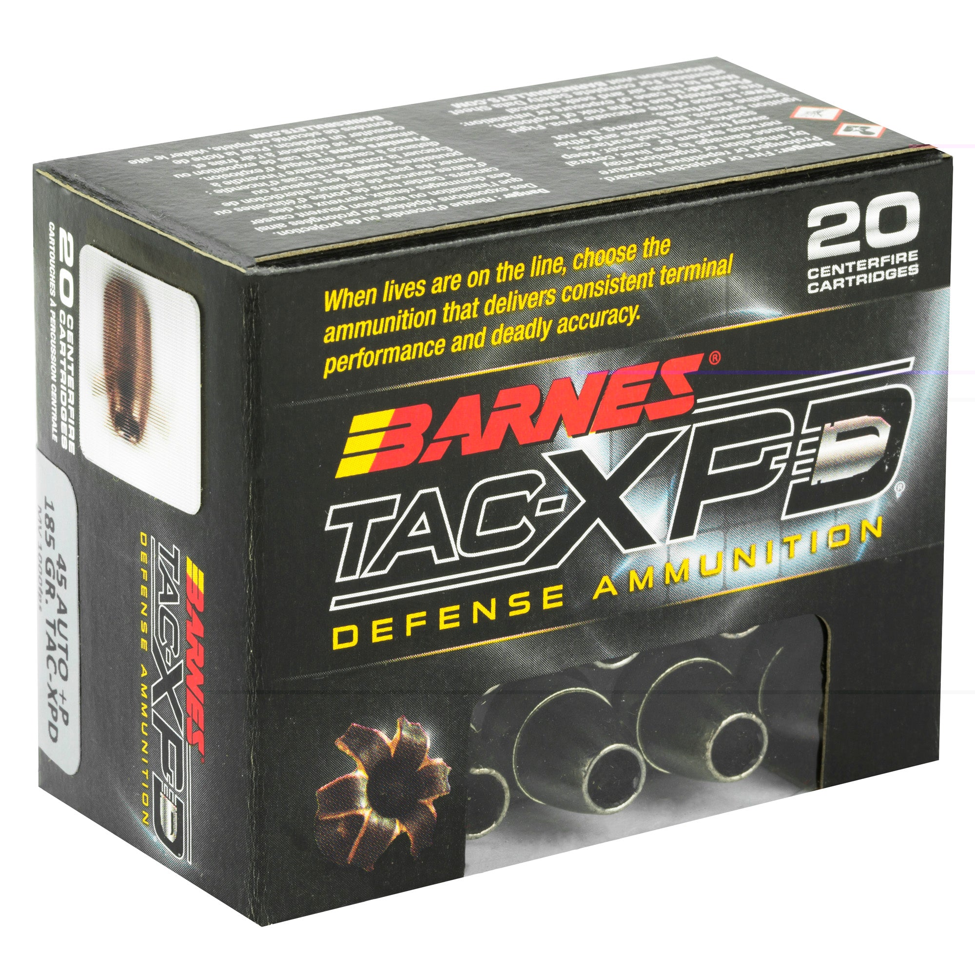 Barnes Tac-xpd 45acp 185gr Hp 20/200