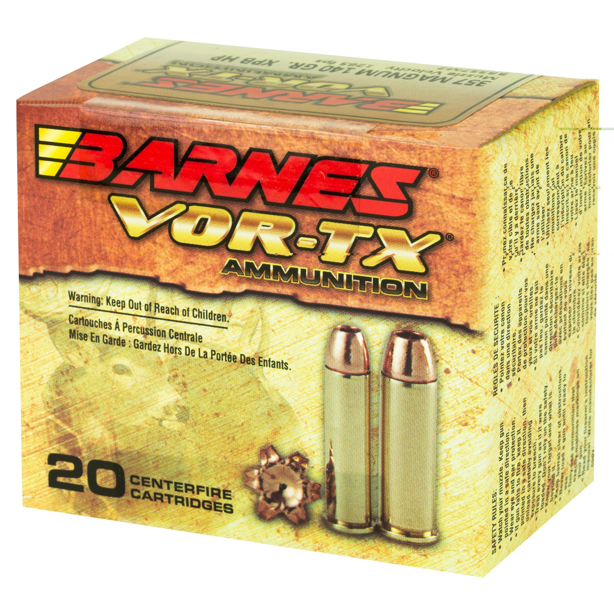 Barnes Vor-tx 357mag 140gr Xpb 20/