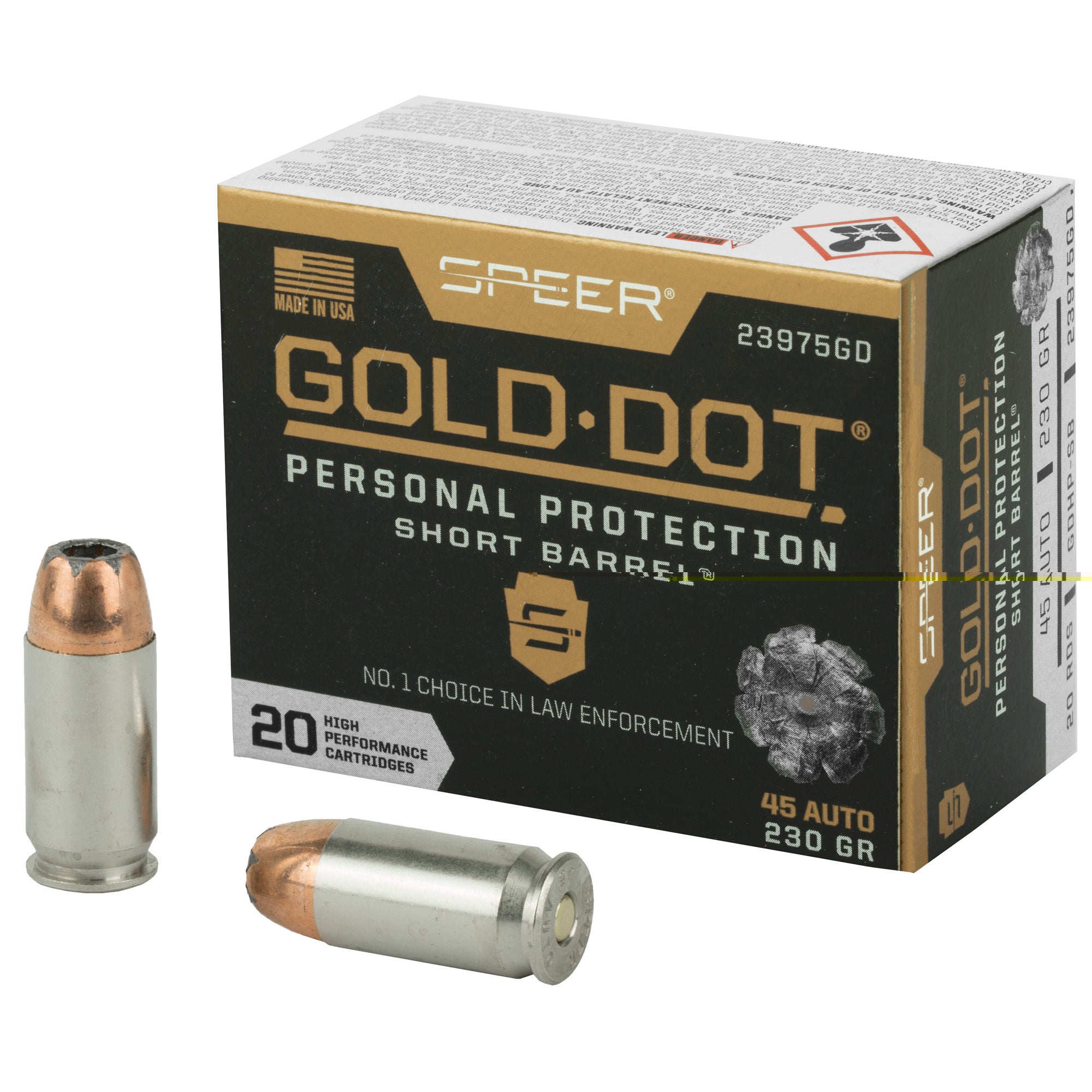 Spr Gold Dot 45acp 230g Hp Sb 20/200