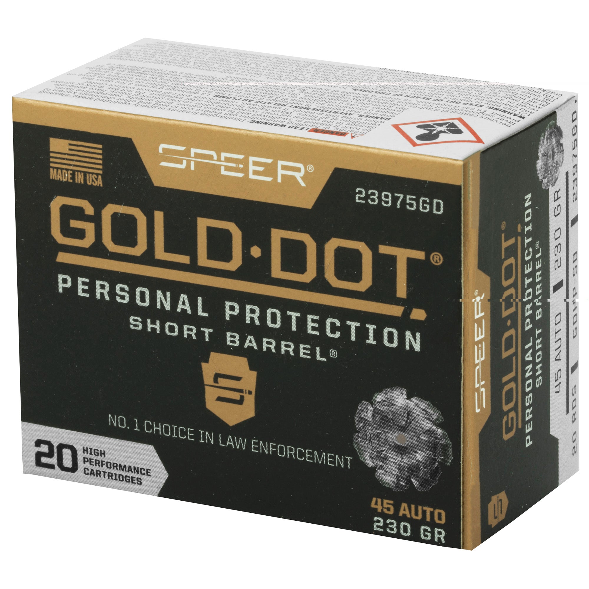 Spr Gold Dot 45acp 230g Hp Sb 20/200