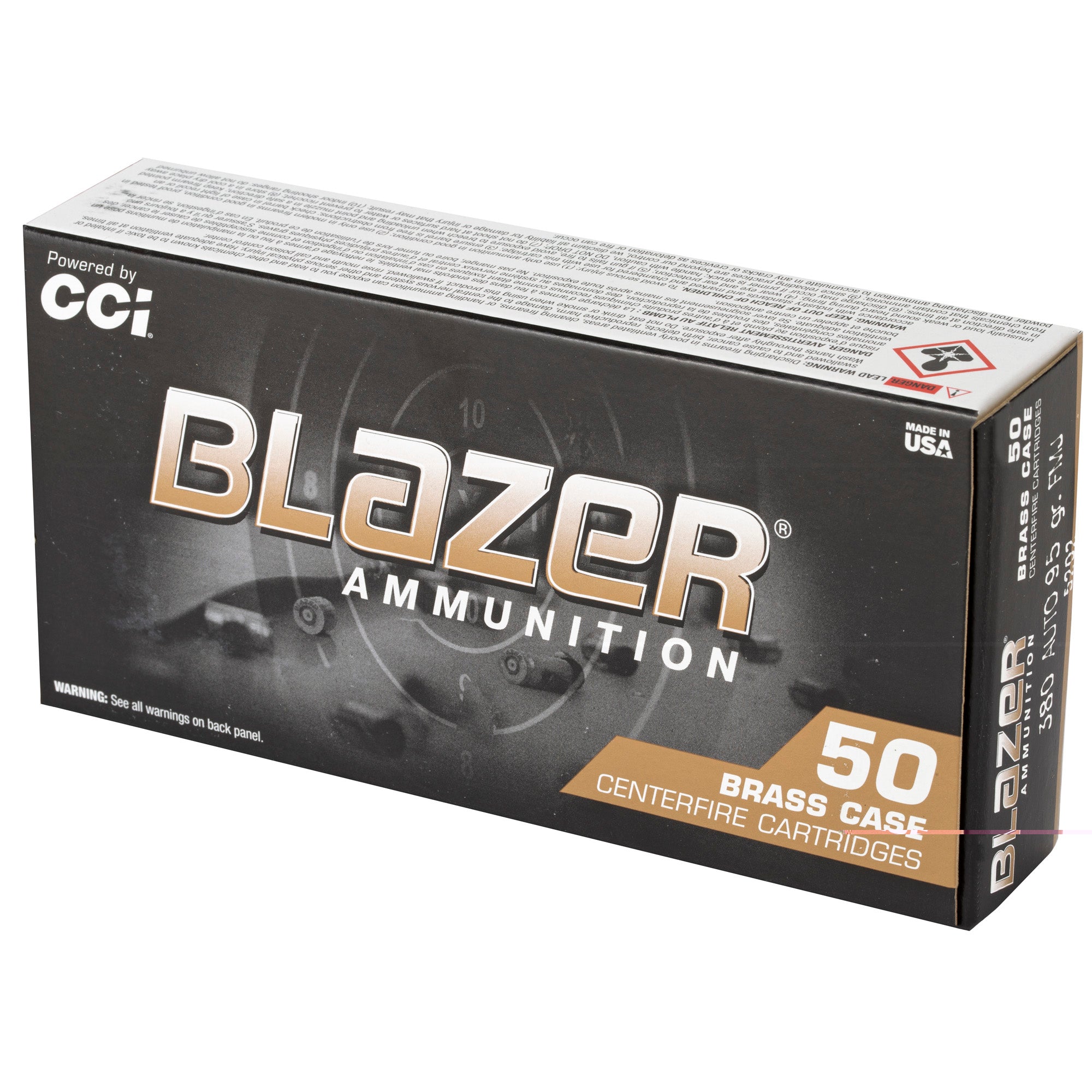 Blazer Brass 380acp 95gr Fmj 50/1000