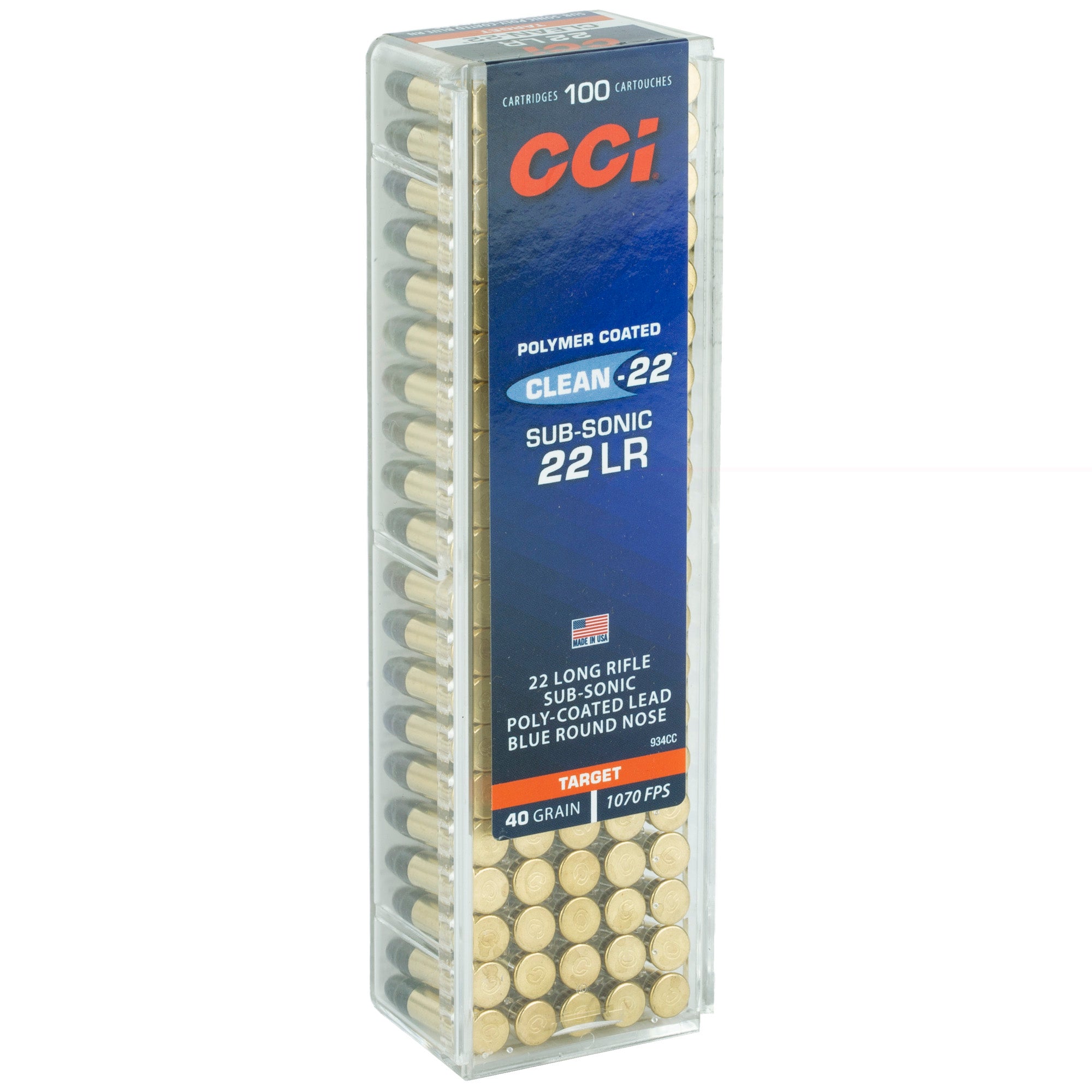 Cci 22lr Sub 40gr Lrn Blue 100/5000