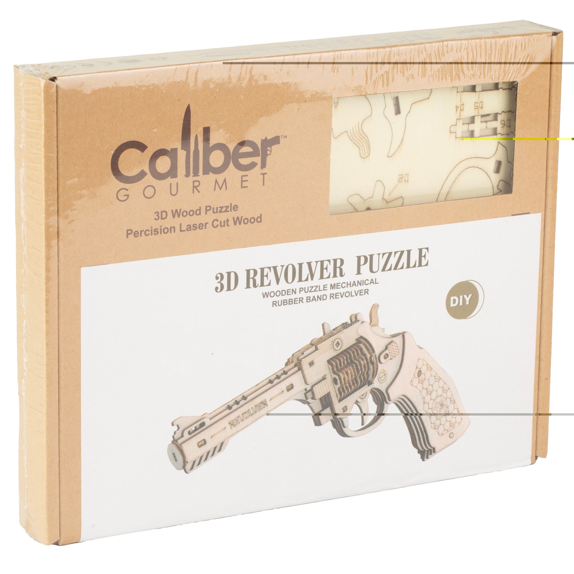 Cbg Caliber Revolver Wood Puz Gun