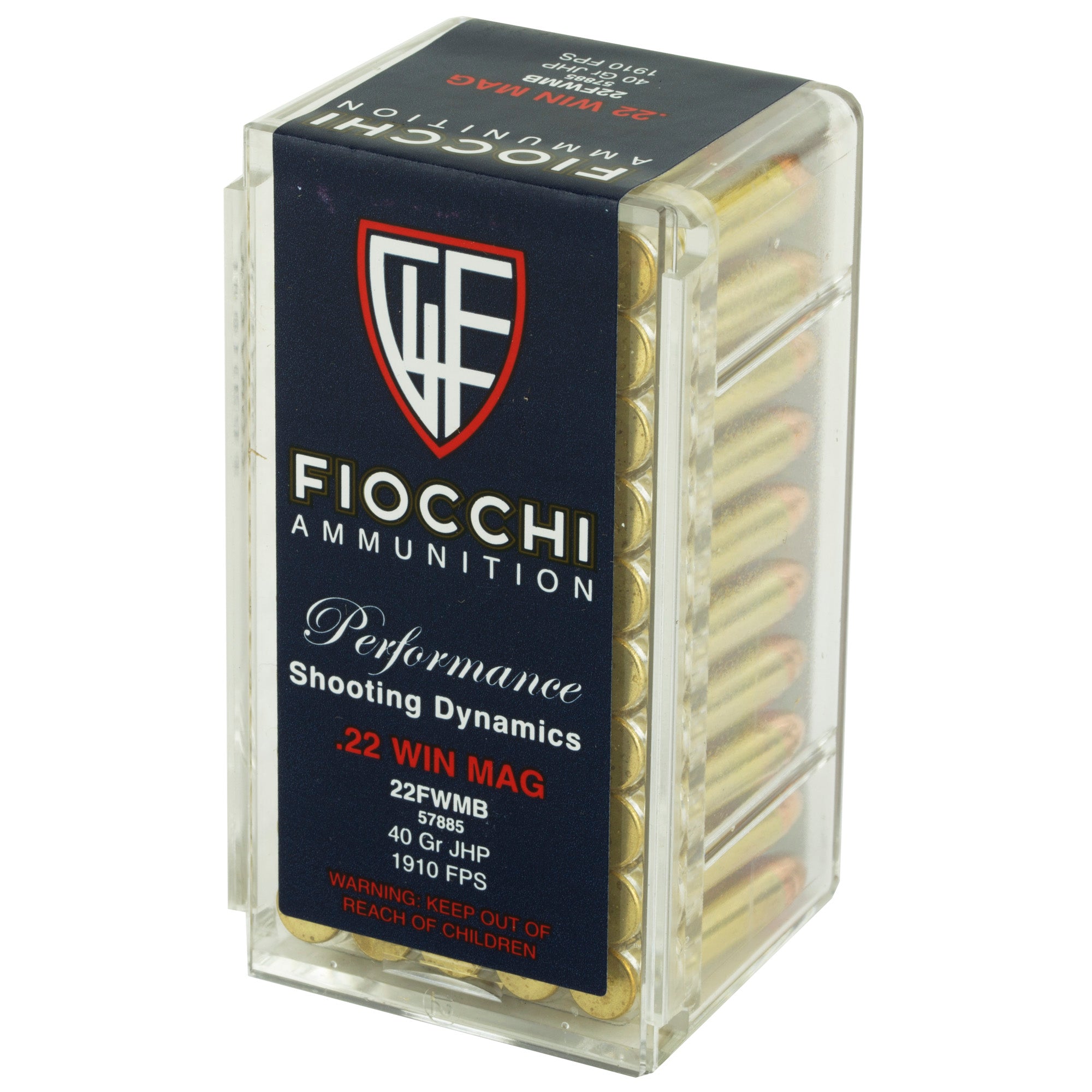 Fiocchi 22wmr 40gr Jhp 50/2000