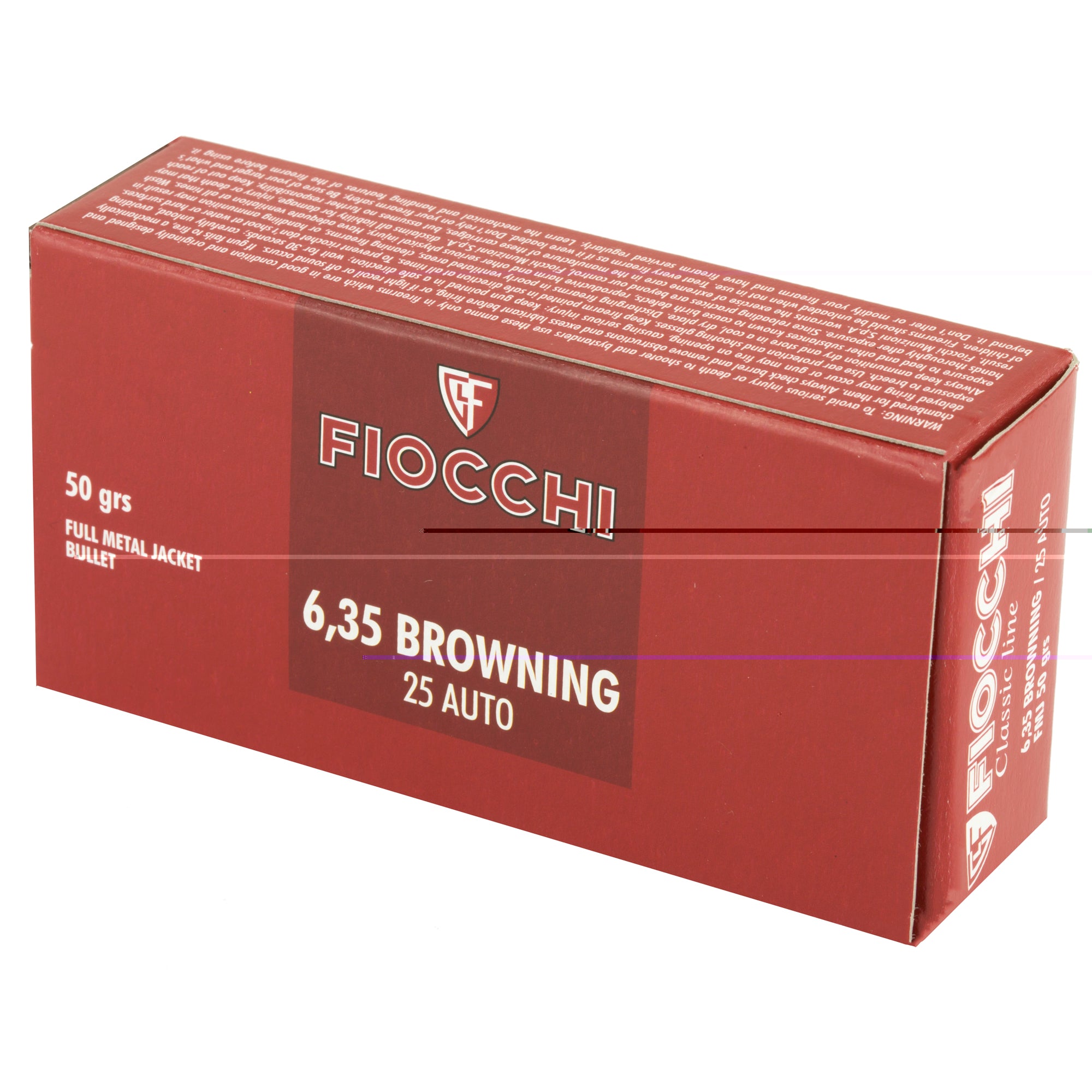 Fiocchi 25acp 50gr Fmj 50/1000