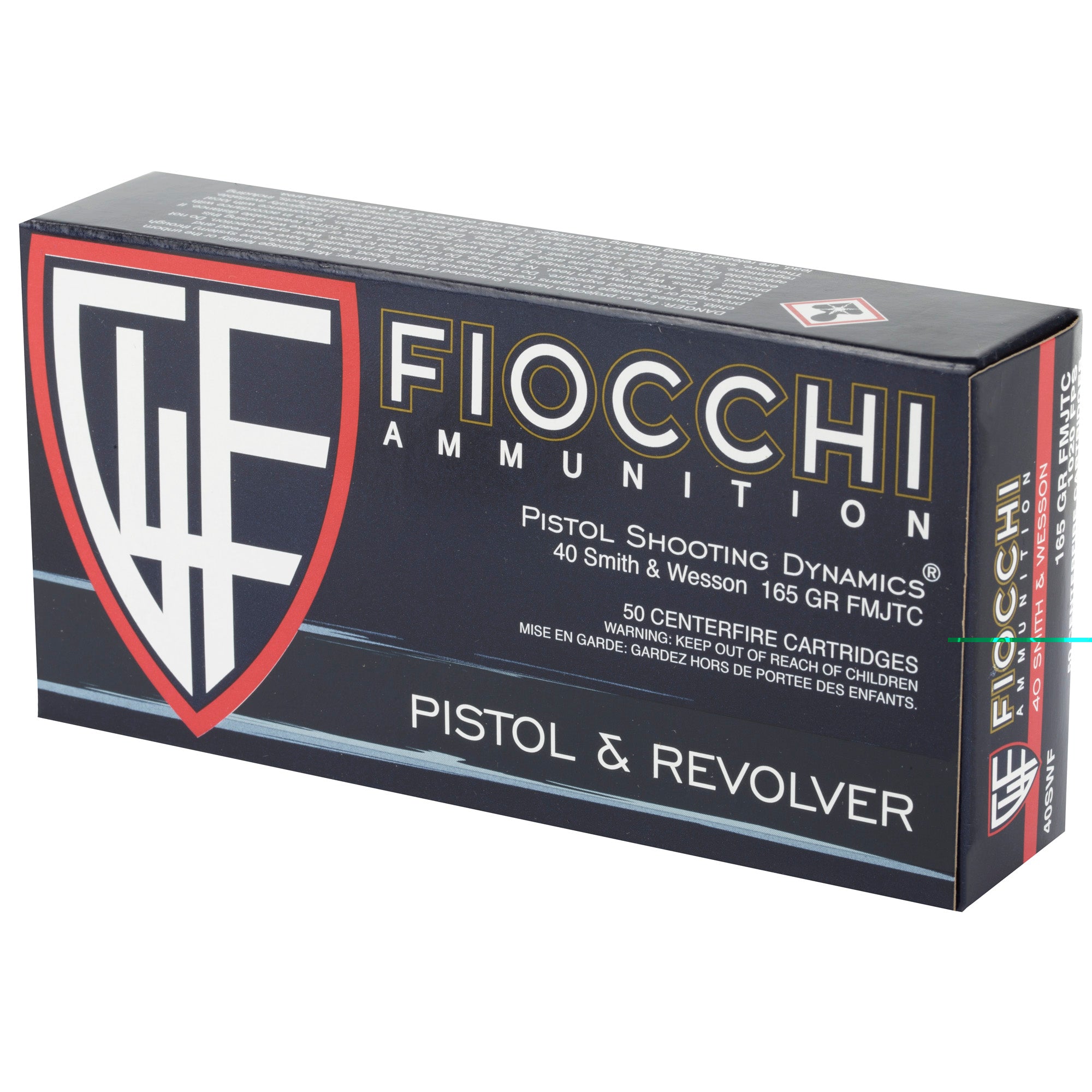 Fiocchi 40sw 165gr Fmj 50/1000