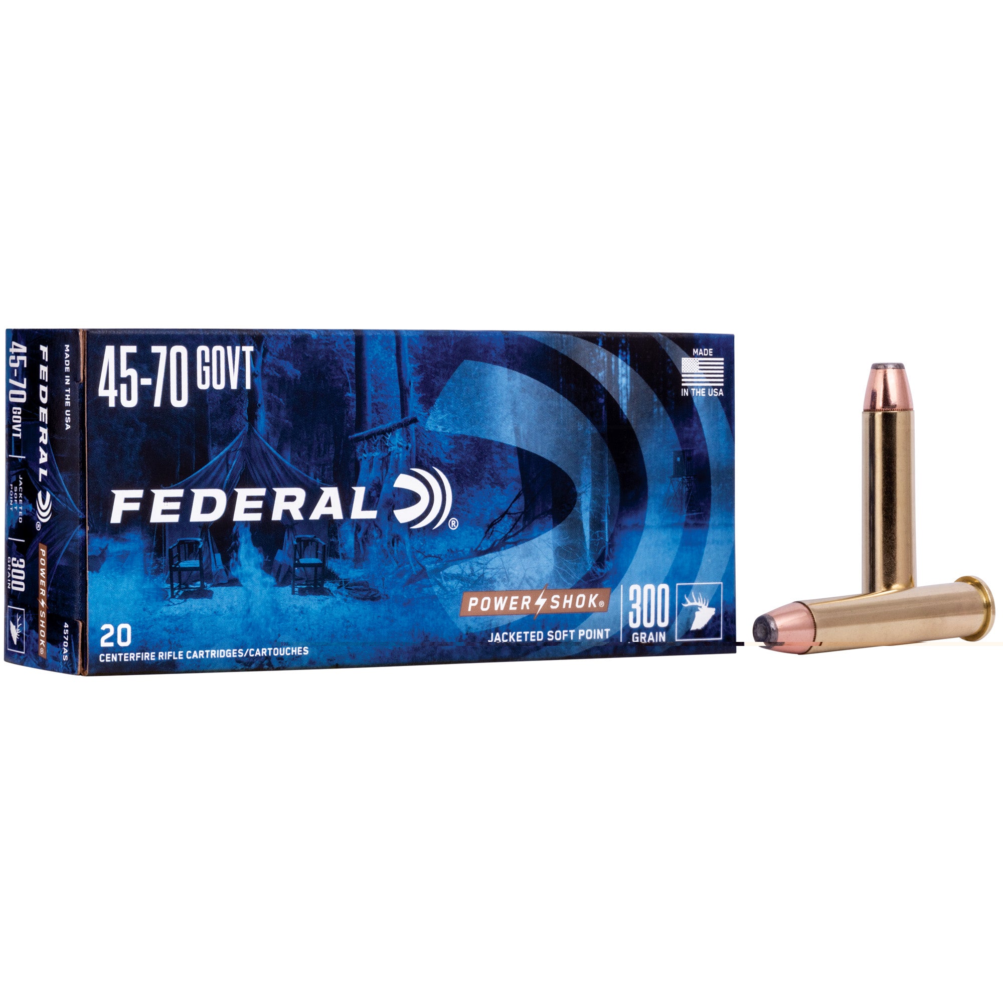 Fed Pwrshk 45-70 300gr Spr Fn 20/200