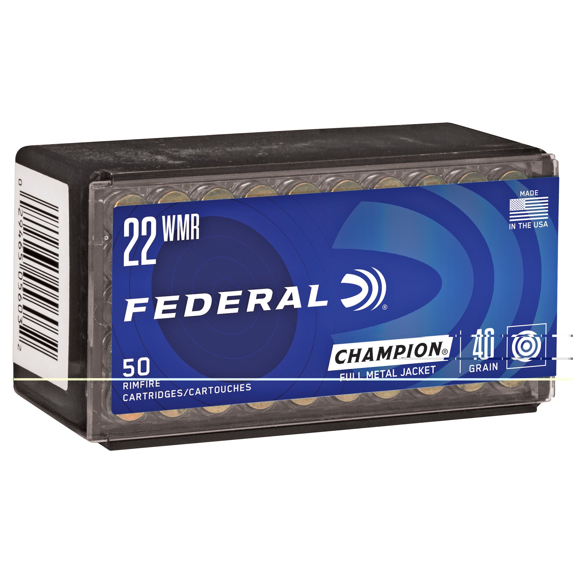 Fed Champ 22wmr 40gr Fmj 50/3000