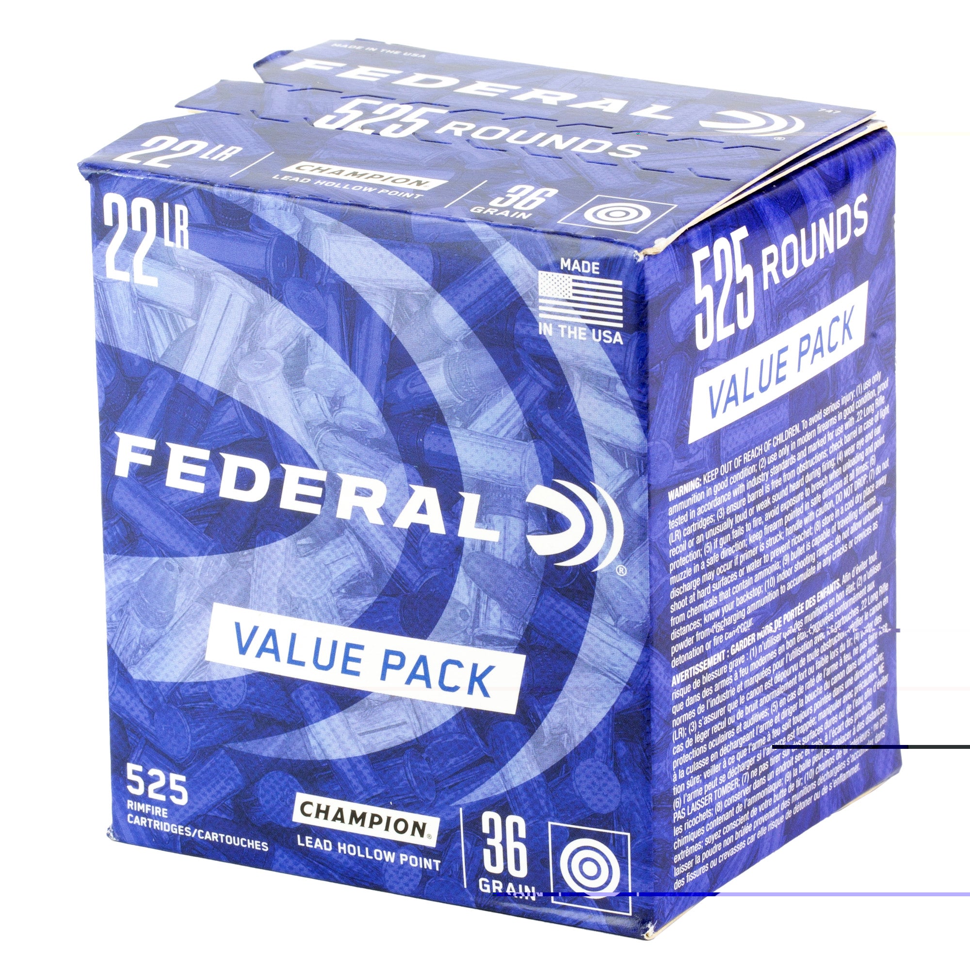 Fed 22lr 36grn Lead Hp 525 Ct