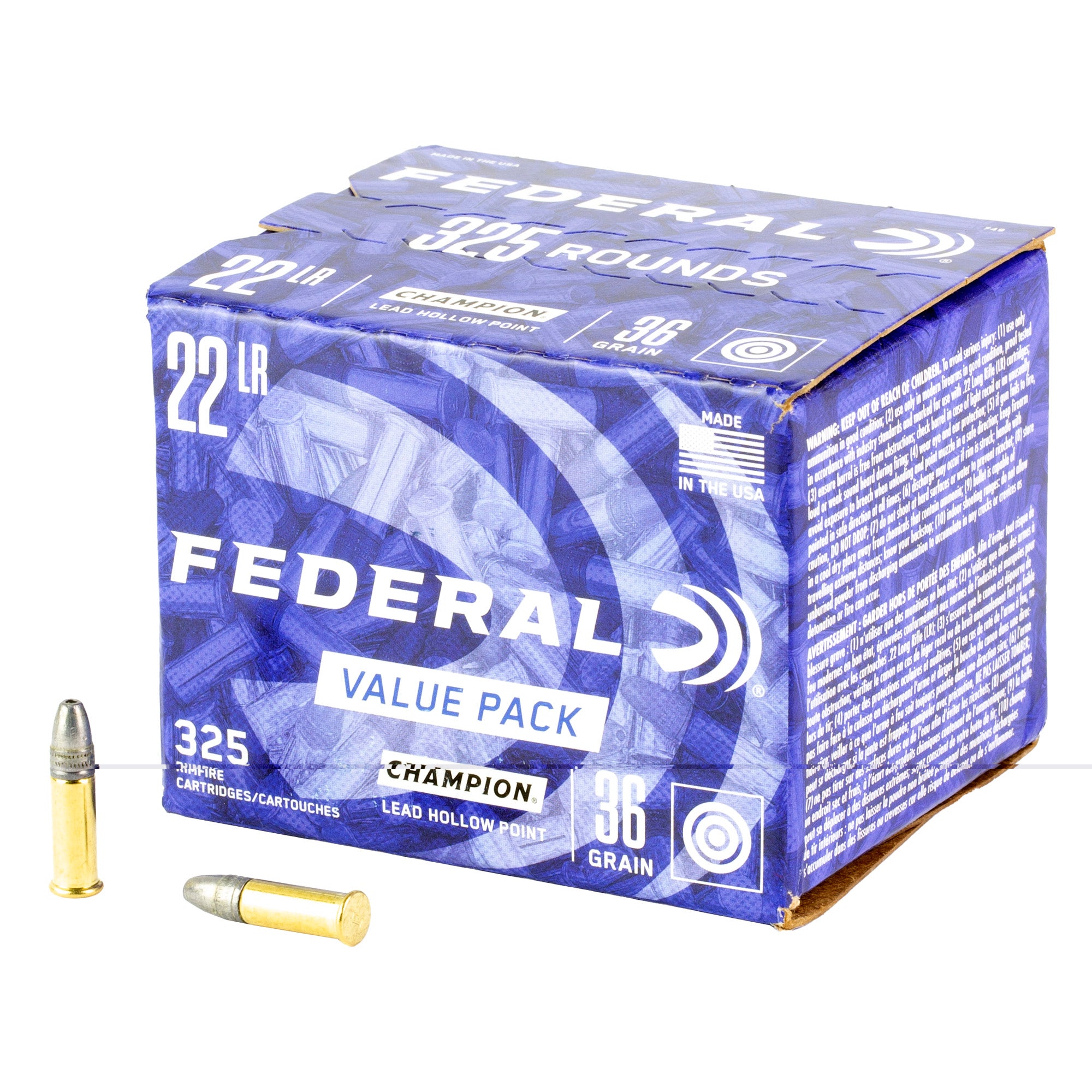 Fed 22lr 36gr Lead Hp 325 Ct