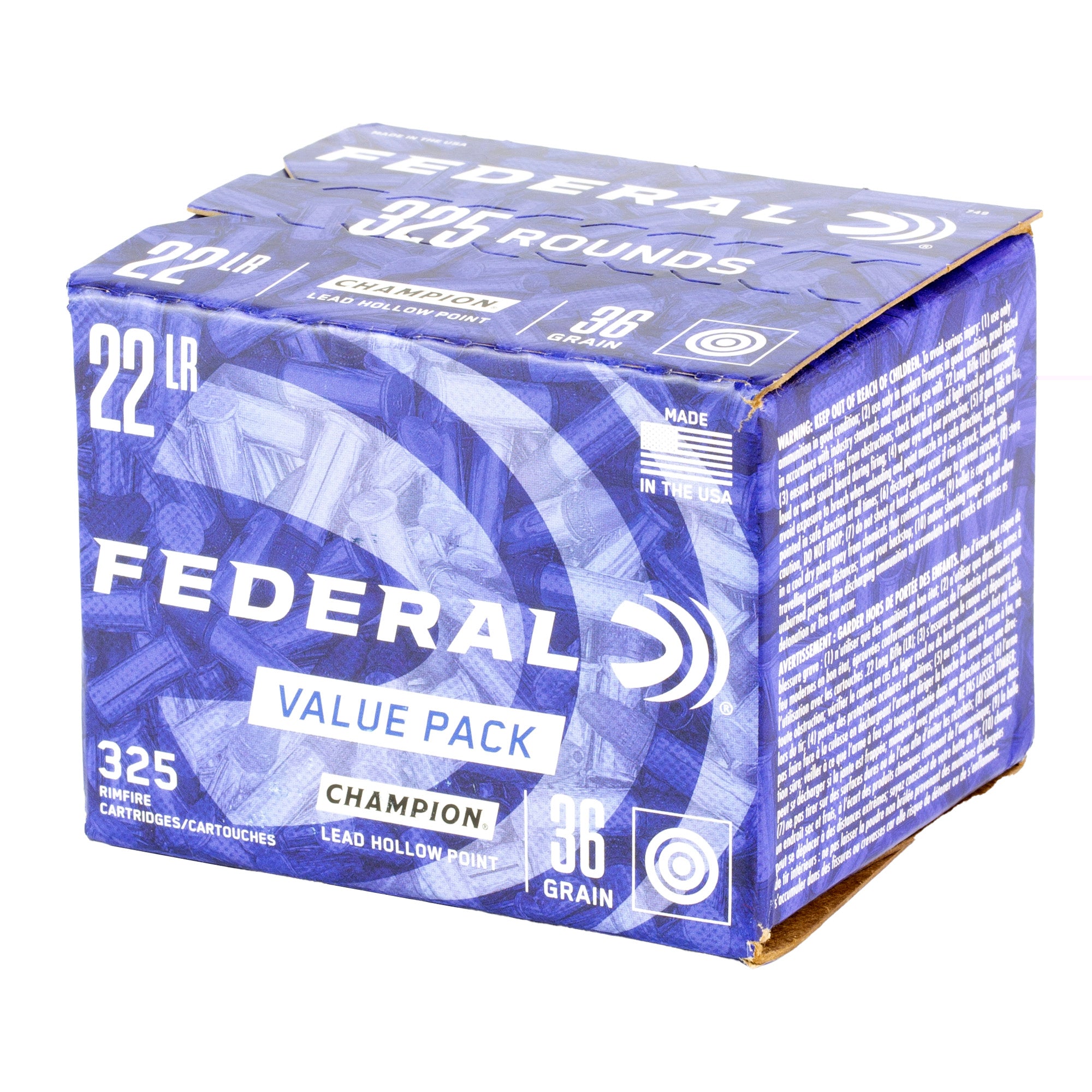 Fed 22lr 36gr Lead Hp 325 Ct