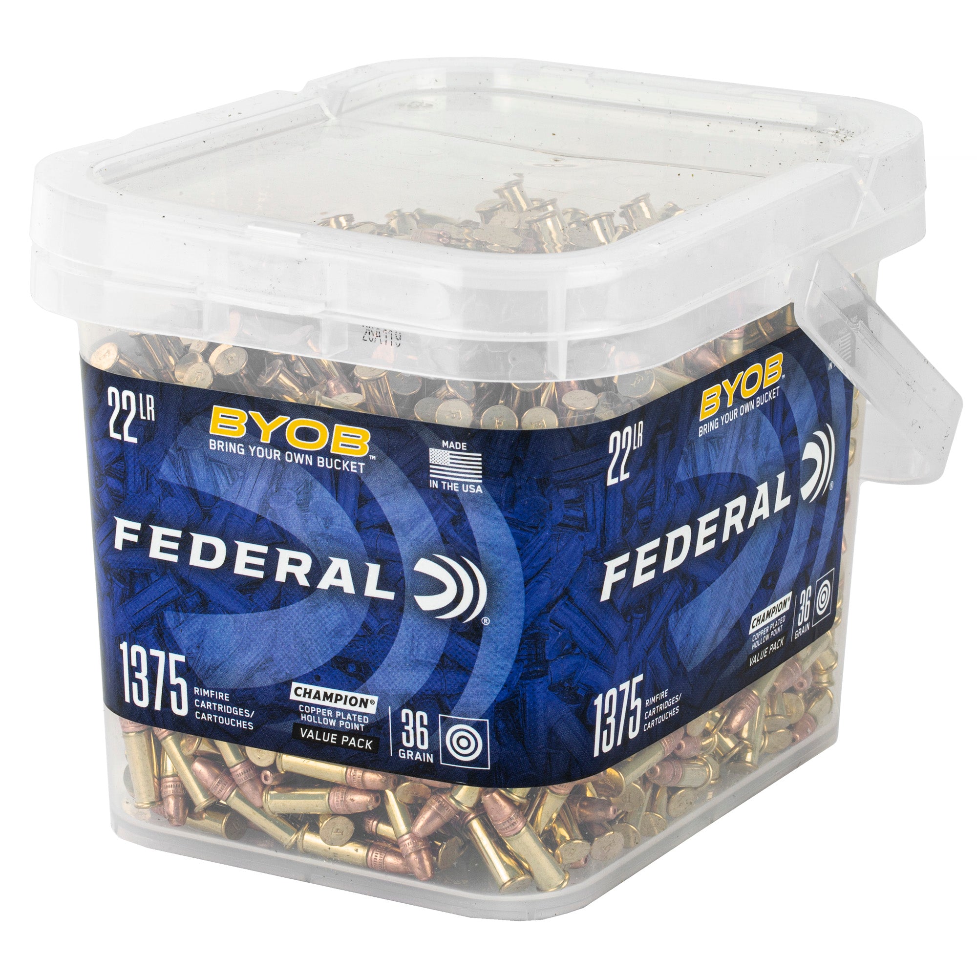 Fed 22lr 36gr Cphp Byob Bk 2x 1375ct