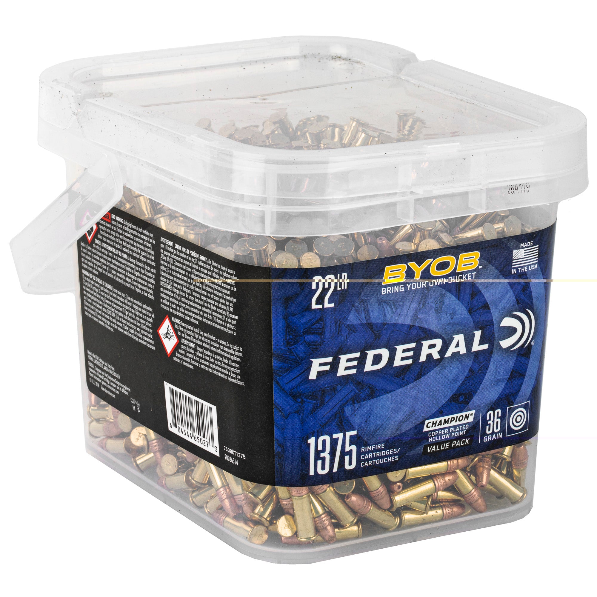 Fed 22lr 36gr Cphp Byob Bk 2x 1375ct