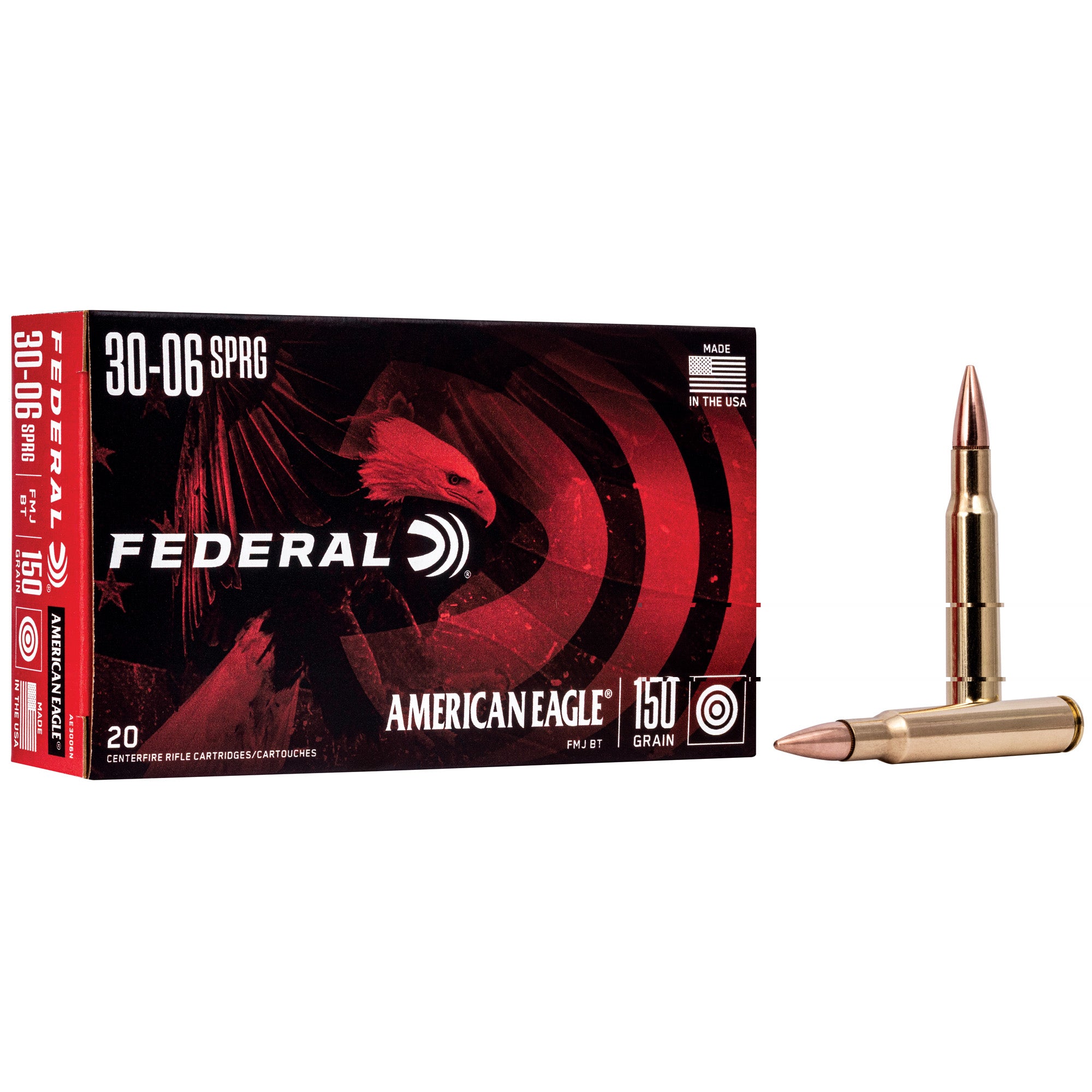 Fed Am Eagle 3006 150gr Fmjbt 20/500