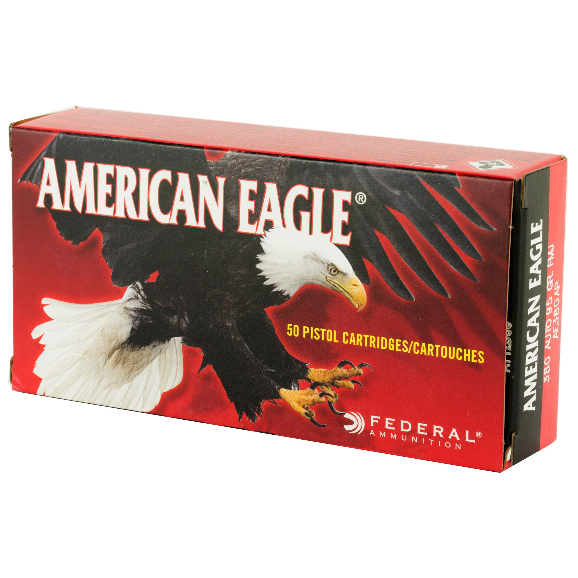 Fed Am Eagle 380acp 95gr Fmj 50/1000