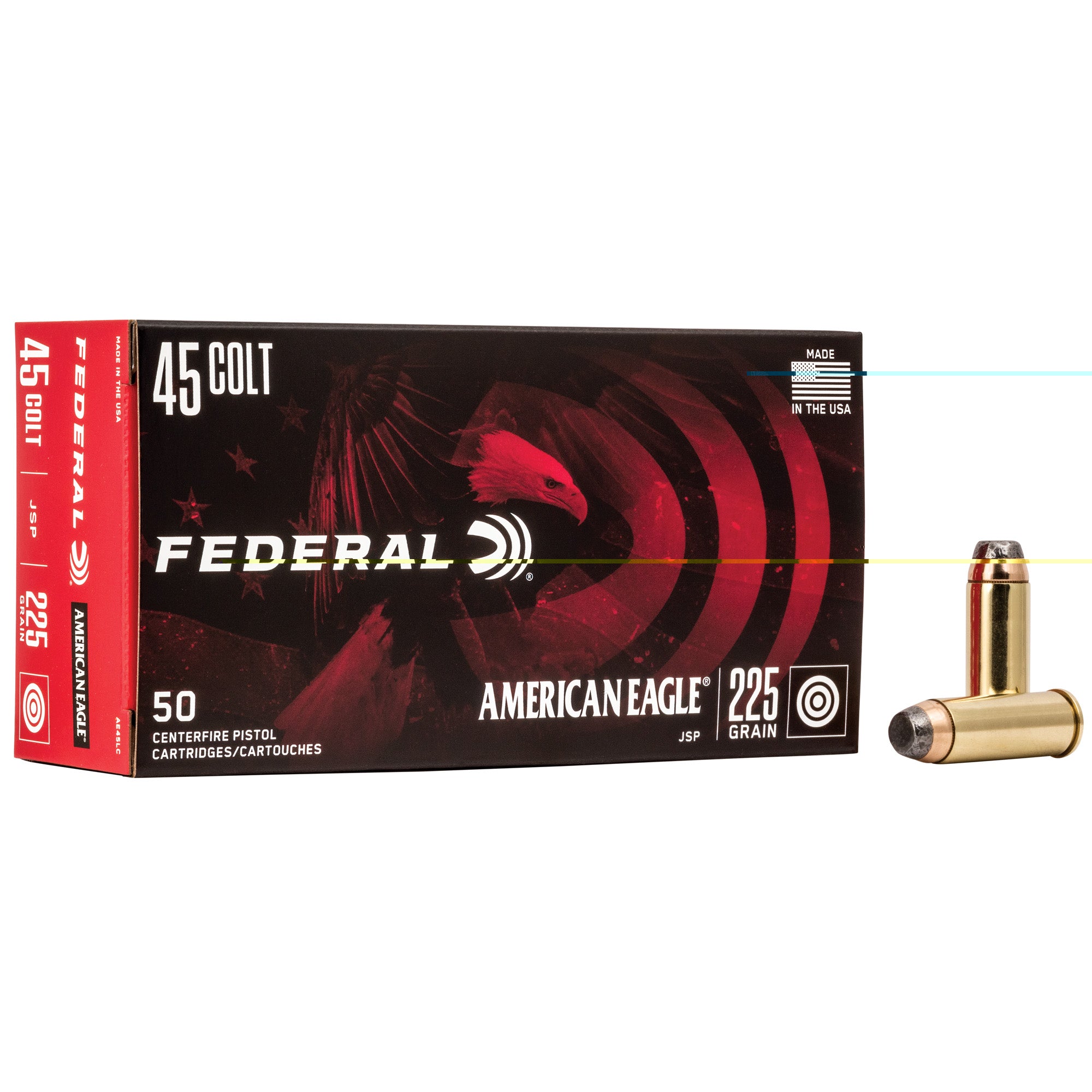 Fed Am Eagle 45lc 225gr Jsp 50/1000