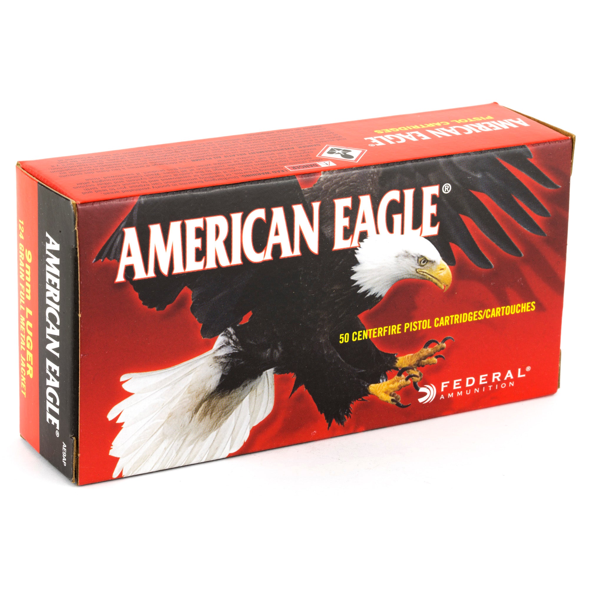 Fed Am Eagle 9mm 124gr Fmj 50/1000