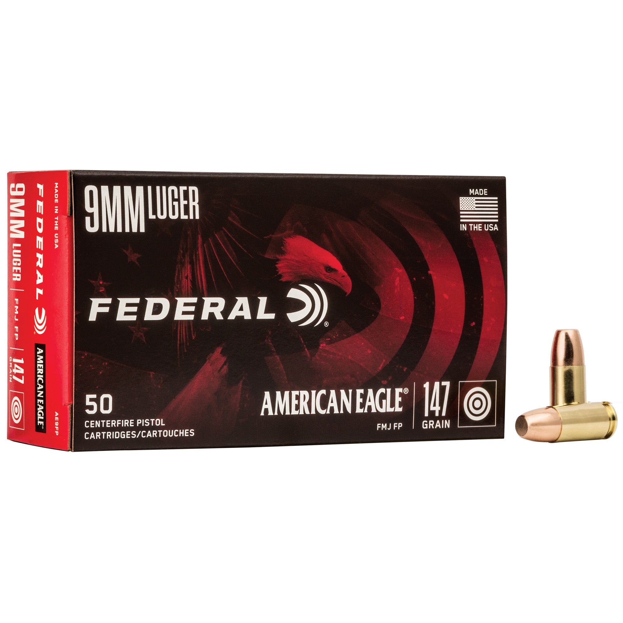 Fed Am Eagle 9mm 147gr Fmj 50/1000