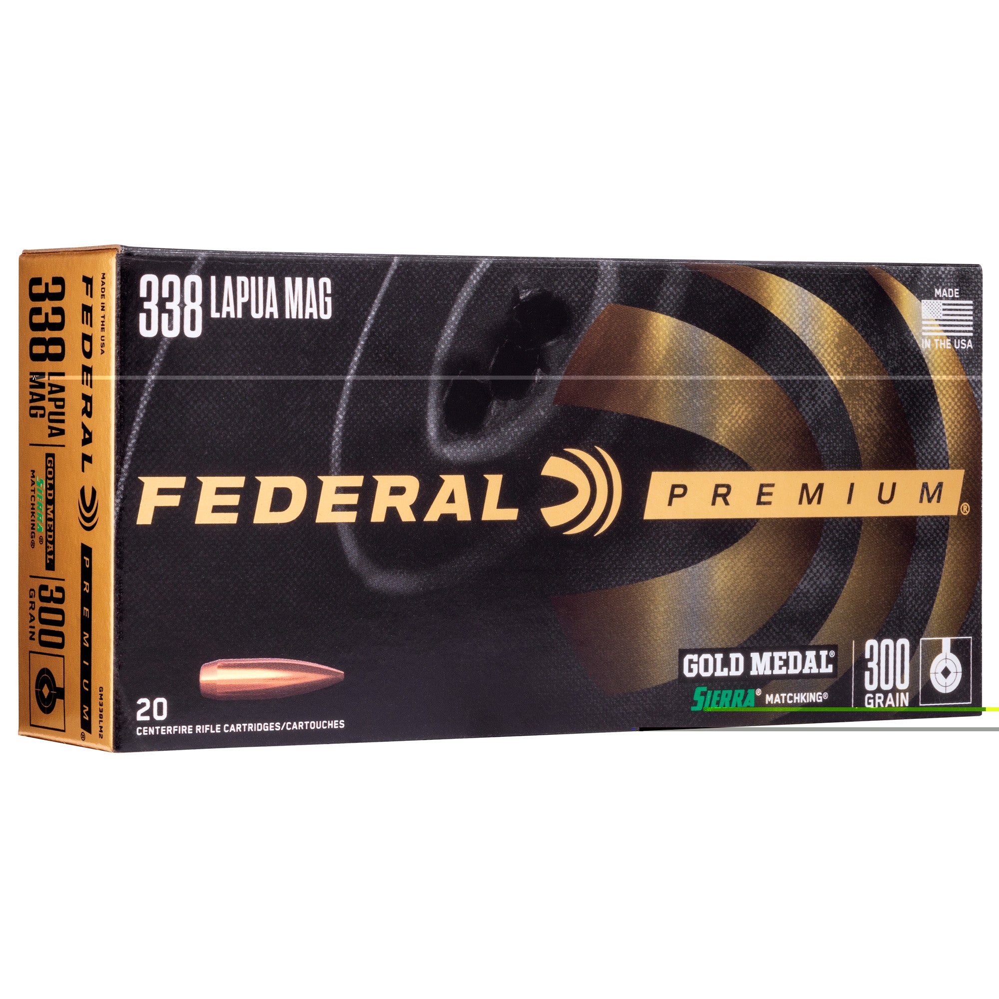 Fed 338 Lapua 300gr Matchking 20/200