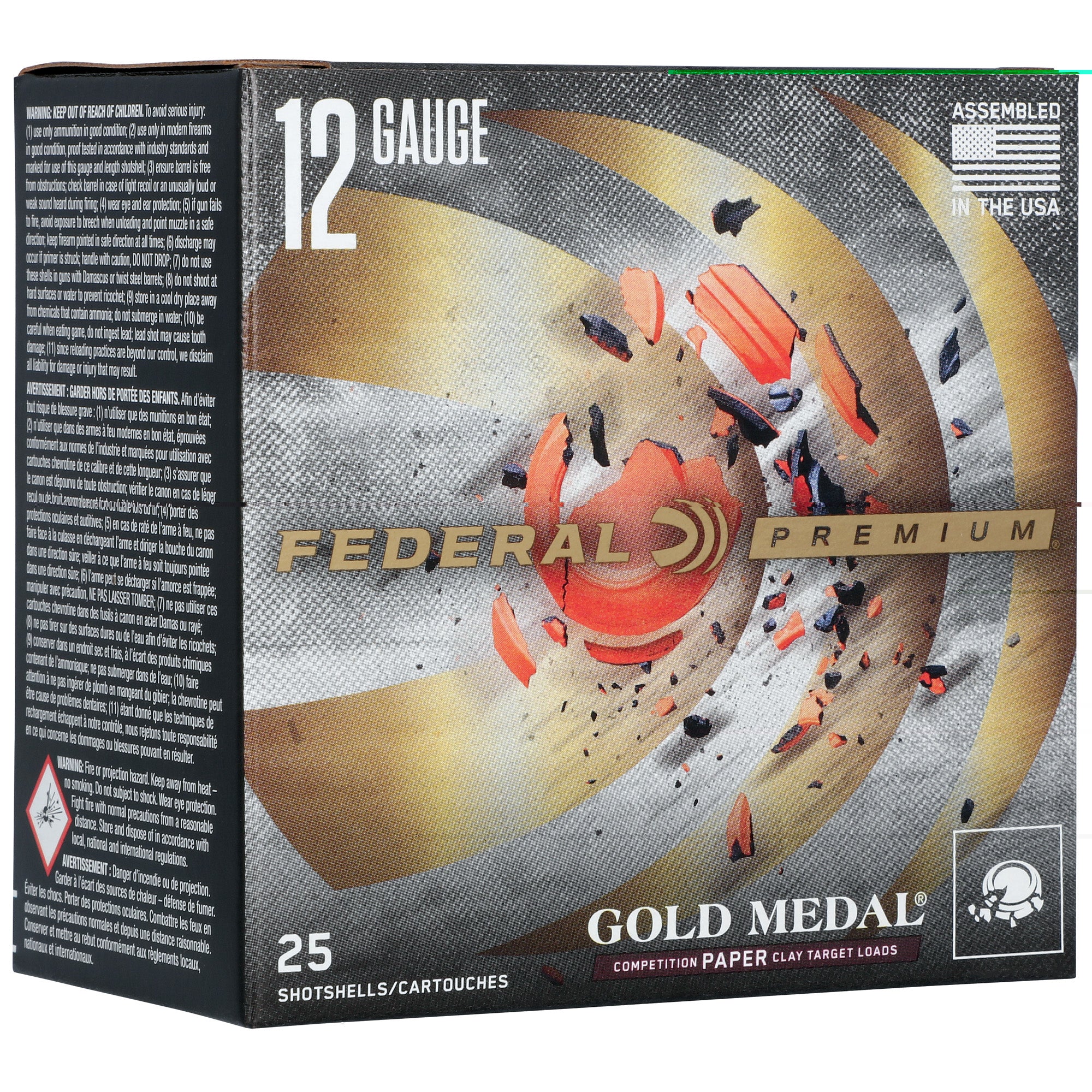 Fed Gld Mdl 12ga 2.75" 1oz #8 25/250