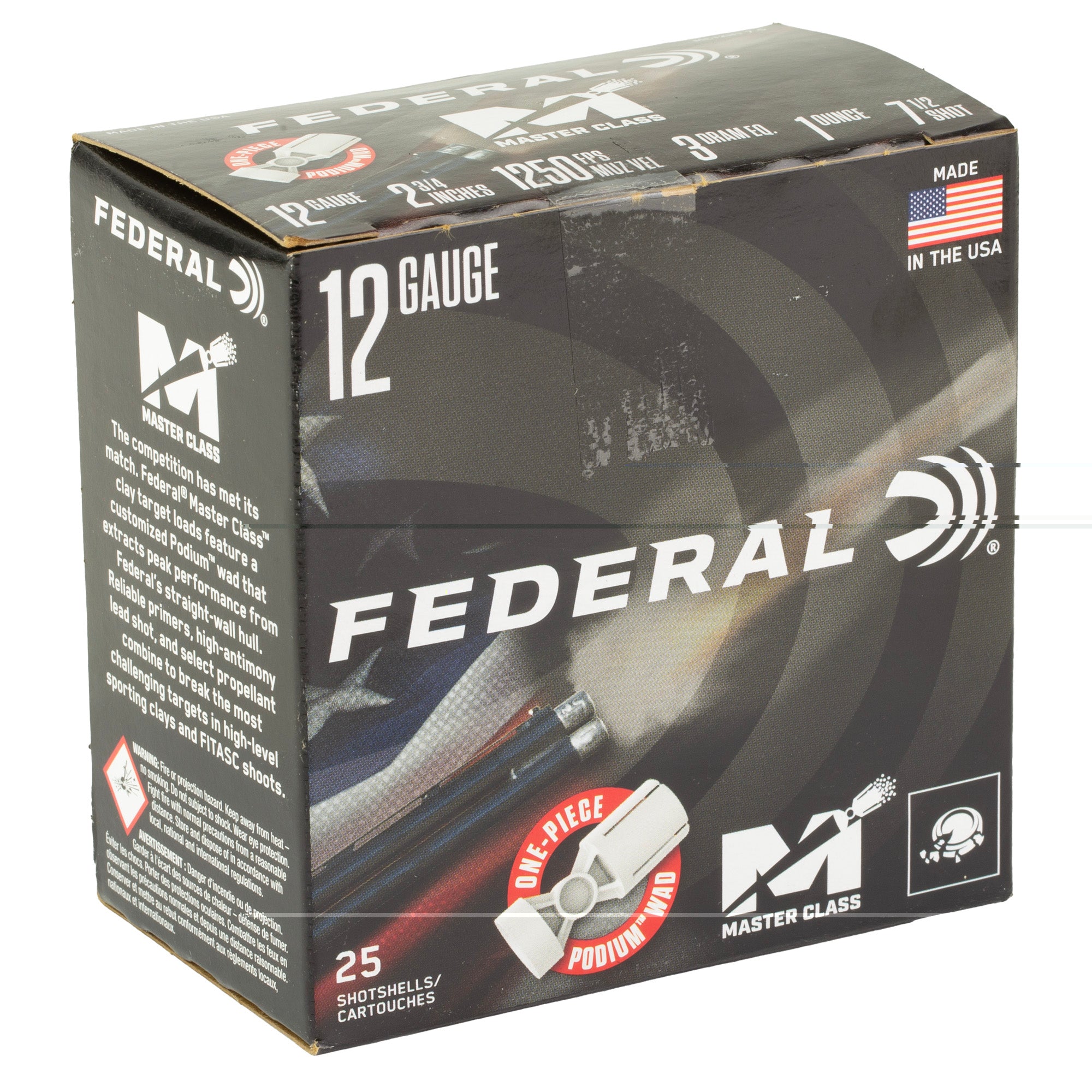 Fed Master Clss 12ga 2.75" 1oz #7.5