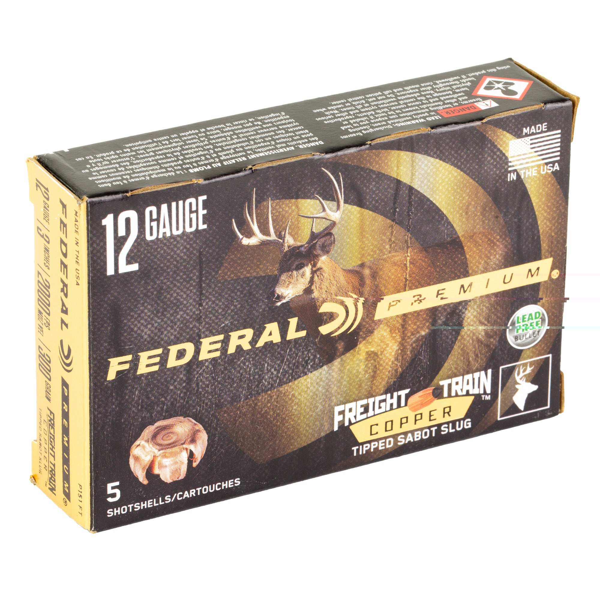 Fed Frt Trn 12ga 3" 300gr Slug 5/50